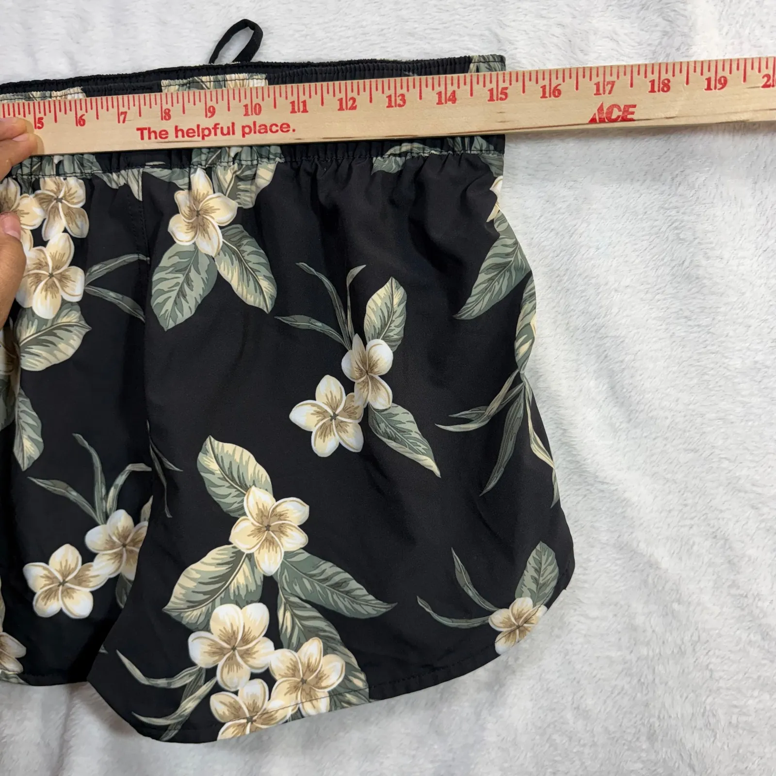 Lands' End 6 Floral Swim Shorts Black Tropical Print Boardwalk Beach Summer Pool - Image 7