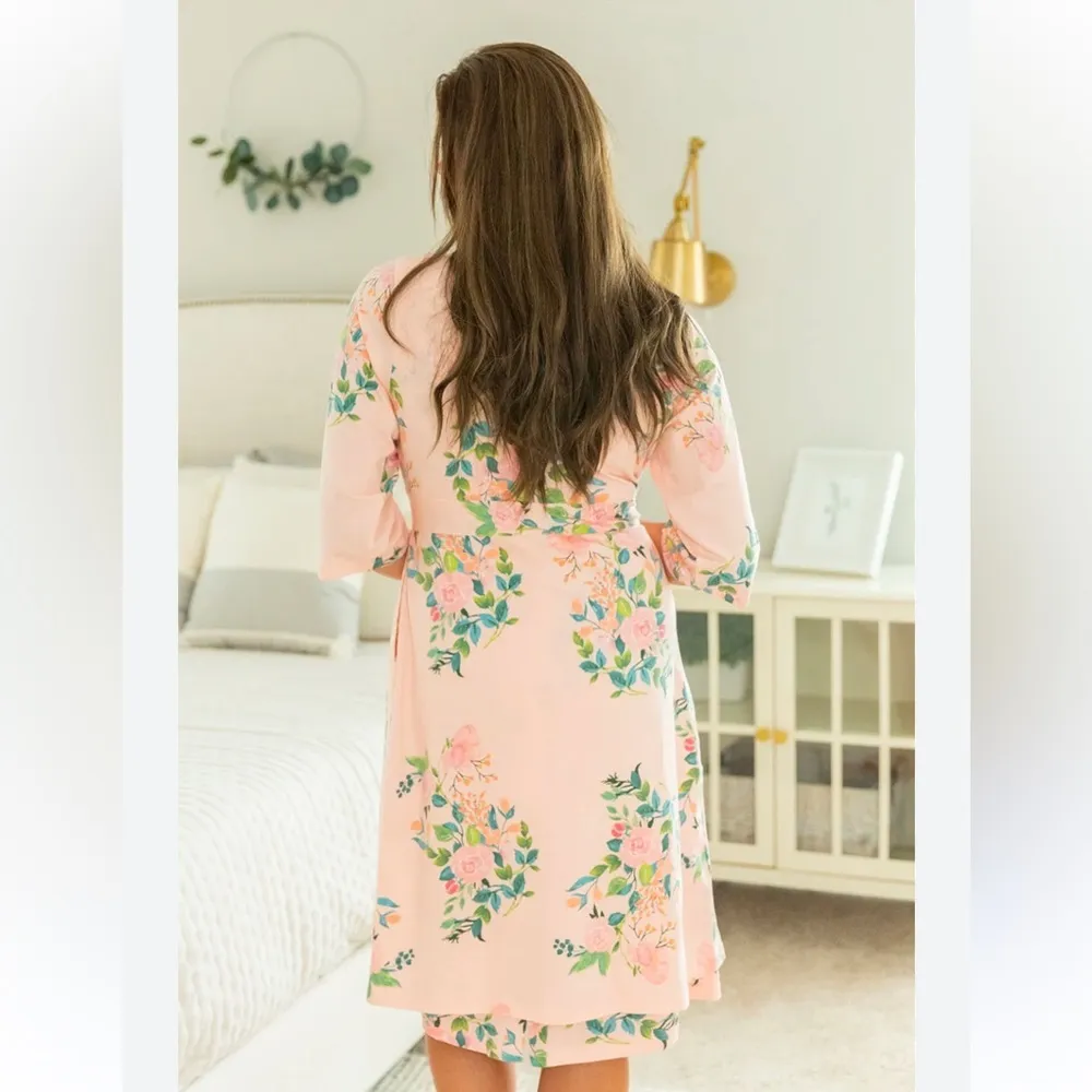 Gownies Nina post surgery recovery robe size small Pink - Image 2