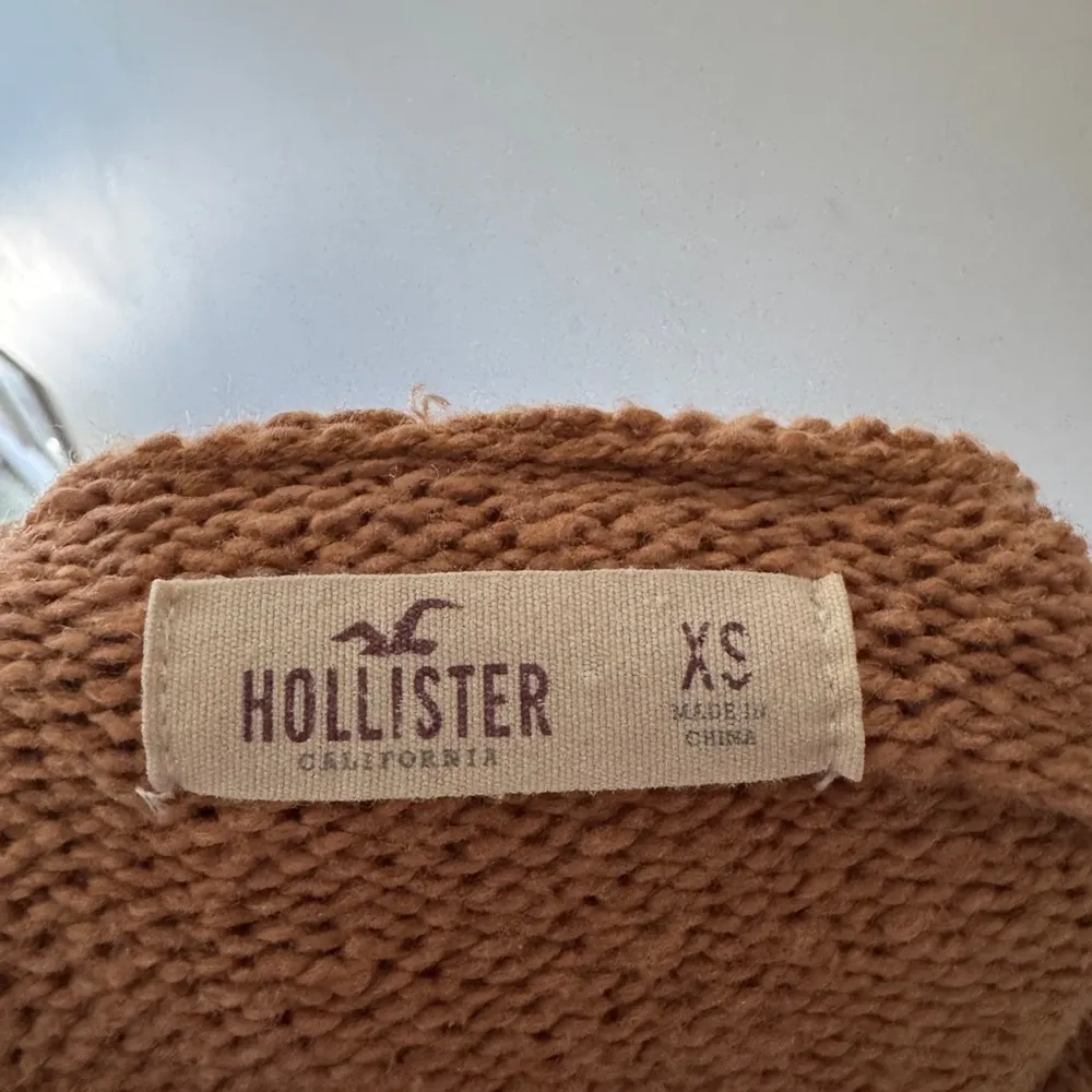 Hollister Women's Fair Isle Sweater Hoodie Lace Up V Neck - Image 5