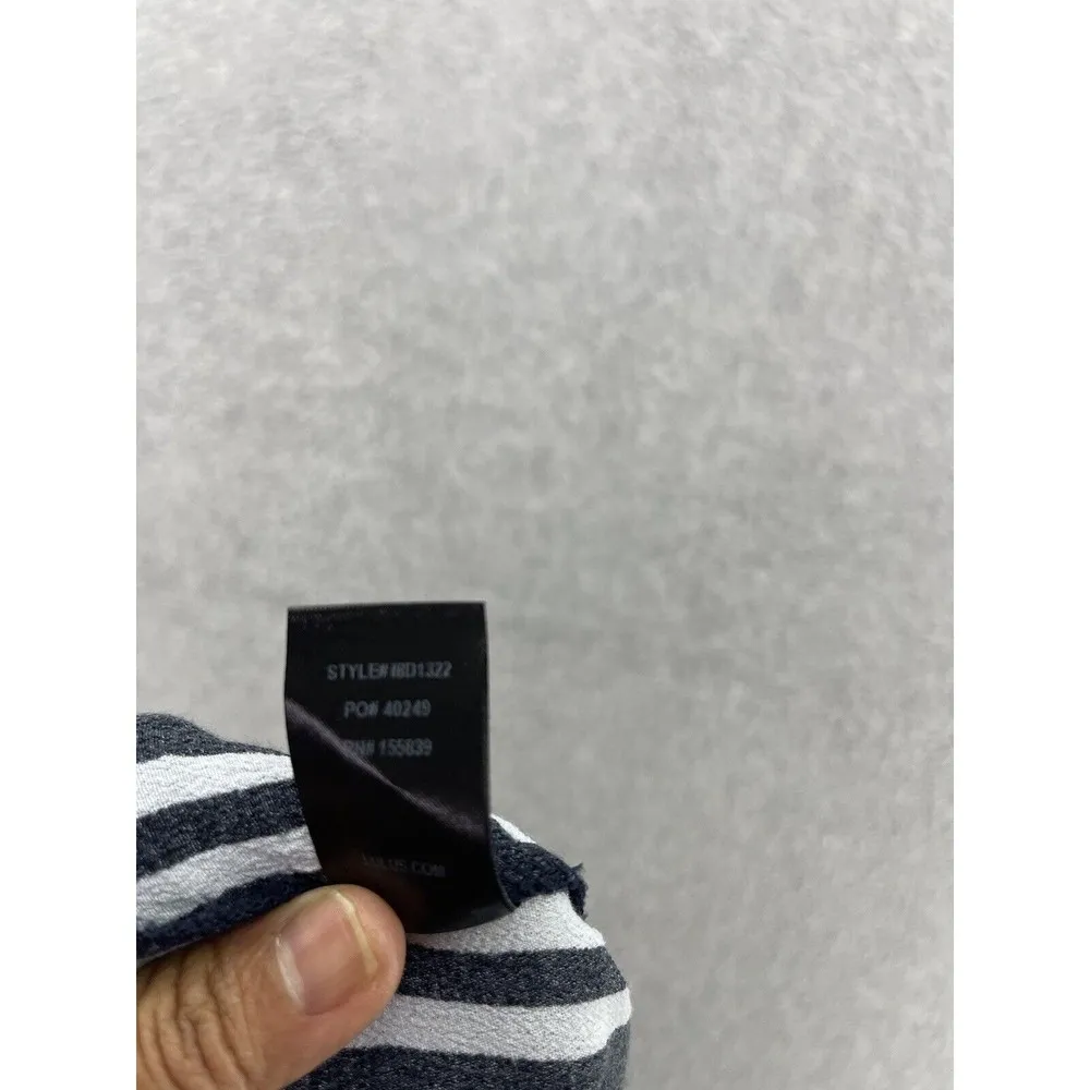 Lulus Women's Wide Leg Pants Blue White Striped Size Small - Image 3