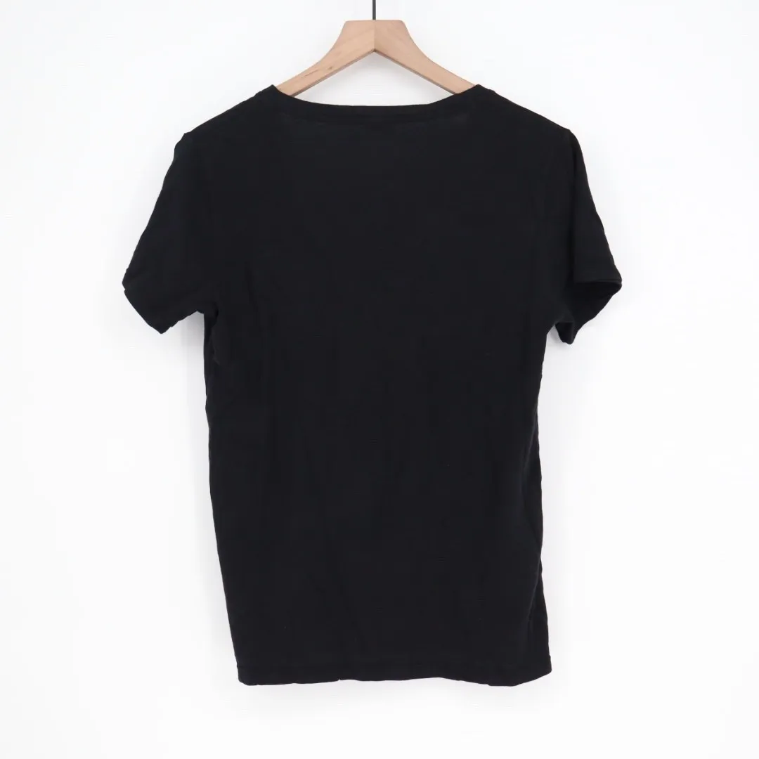 American Giant Womens Black V Neck T Shirt Size Large Made in USA Cotton Basic - Image 5