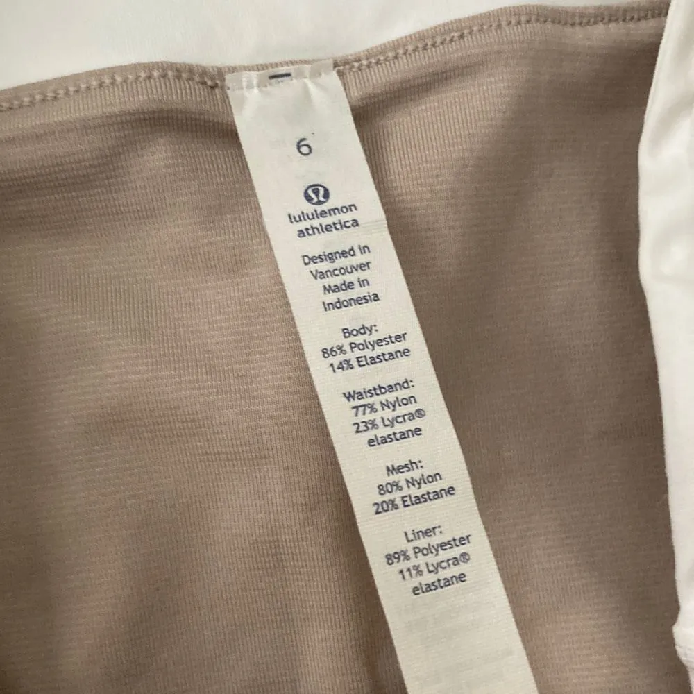 LULULEMON Mind Over Miles Short White Mesh Mid-Rise MR Shorts Hotty Speed VEUC - Image 11