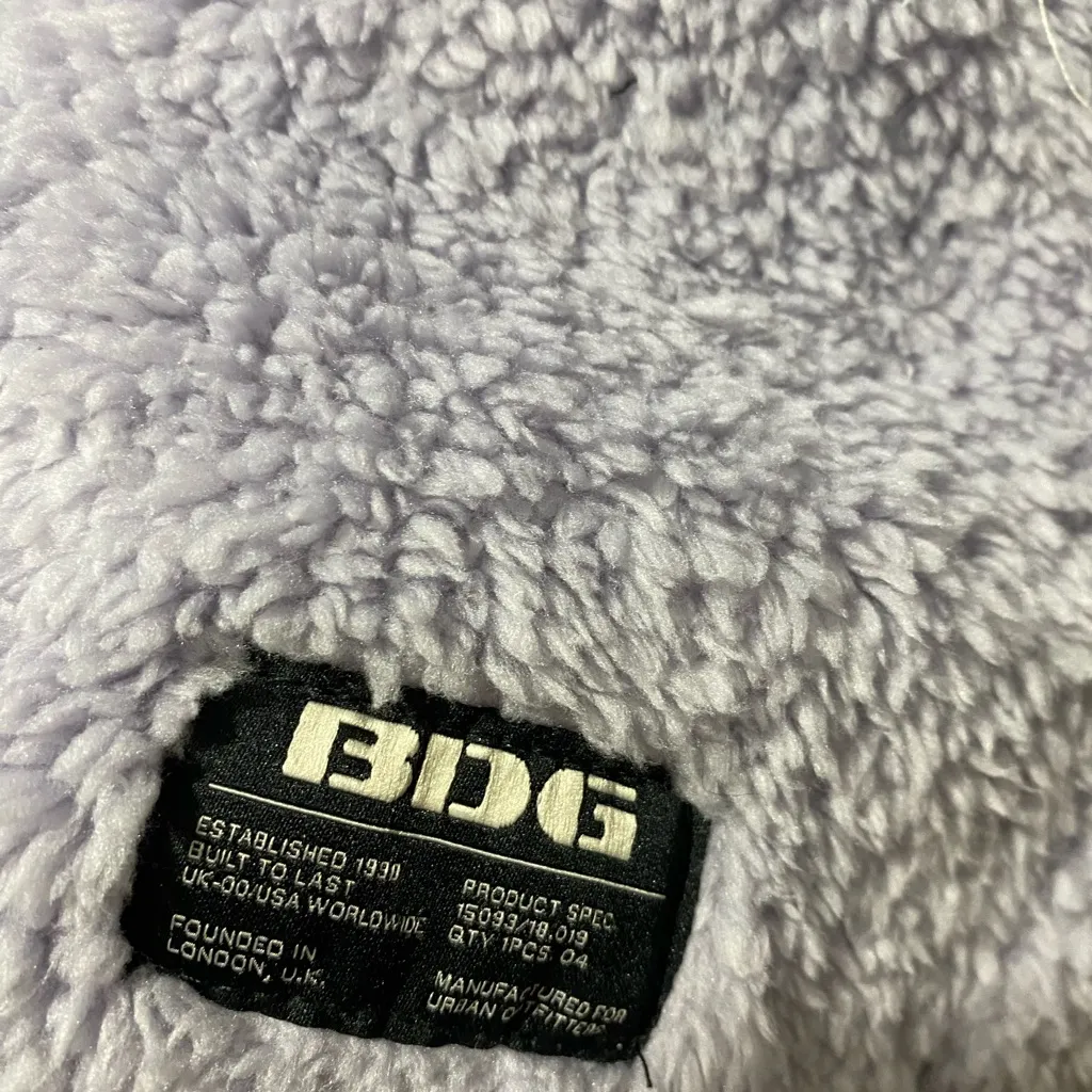 Urban Outfitters BDG Chuck Lavender Teddy Jacket Zip up - Image 5