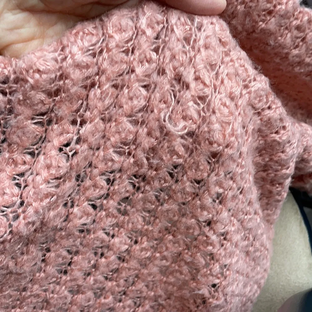 LOVE BY DESIGN Coral Pink Soft See Through Cardigan Size Small - Image 8