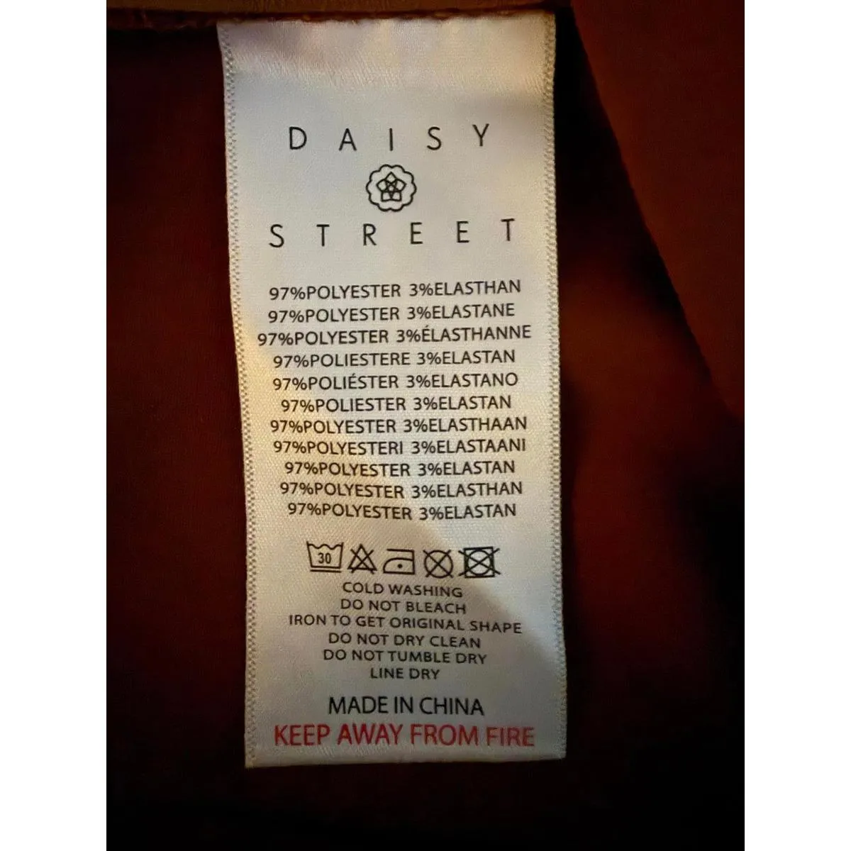 NEW Daisy Street by Pacsun Skirt Medium Brown Mini Floral Embroidery Polyester - Image 7