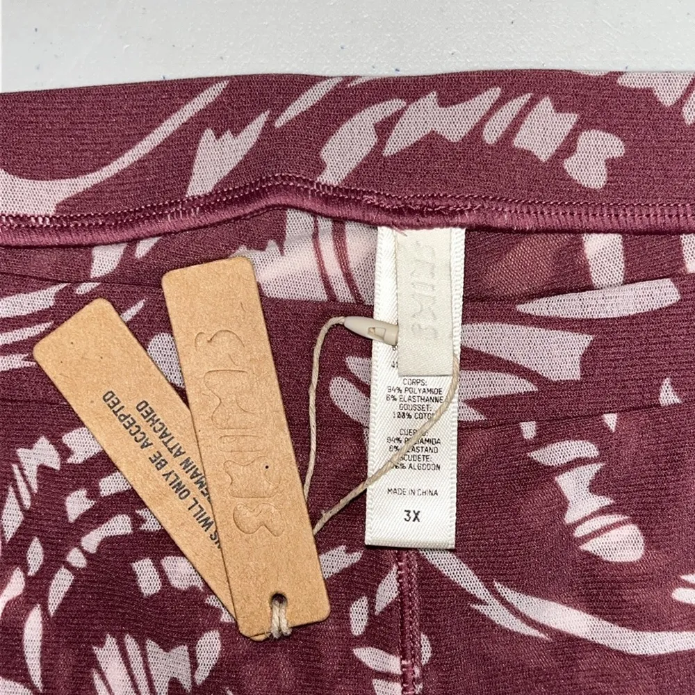 Skims NWT Size 3X Raspberry Swirl Summer Mesh Pull-On Pants - Image 4