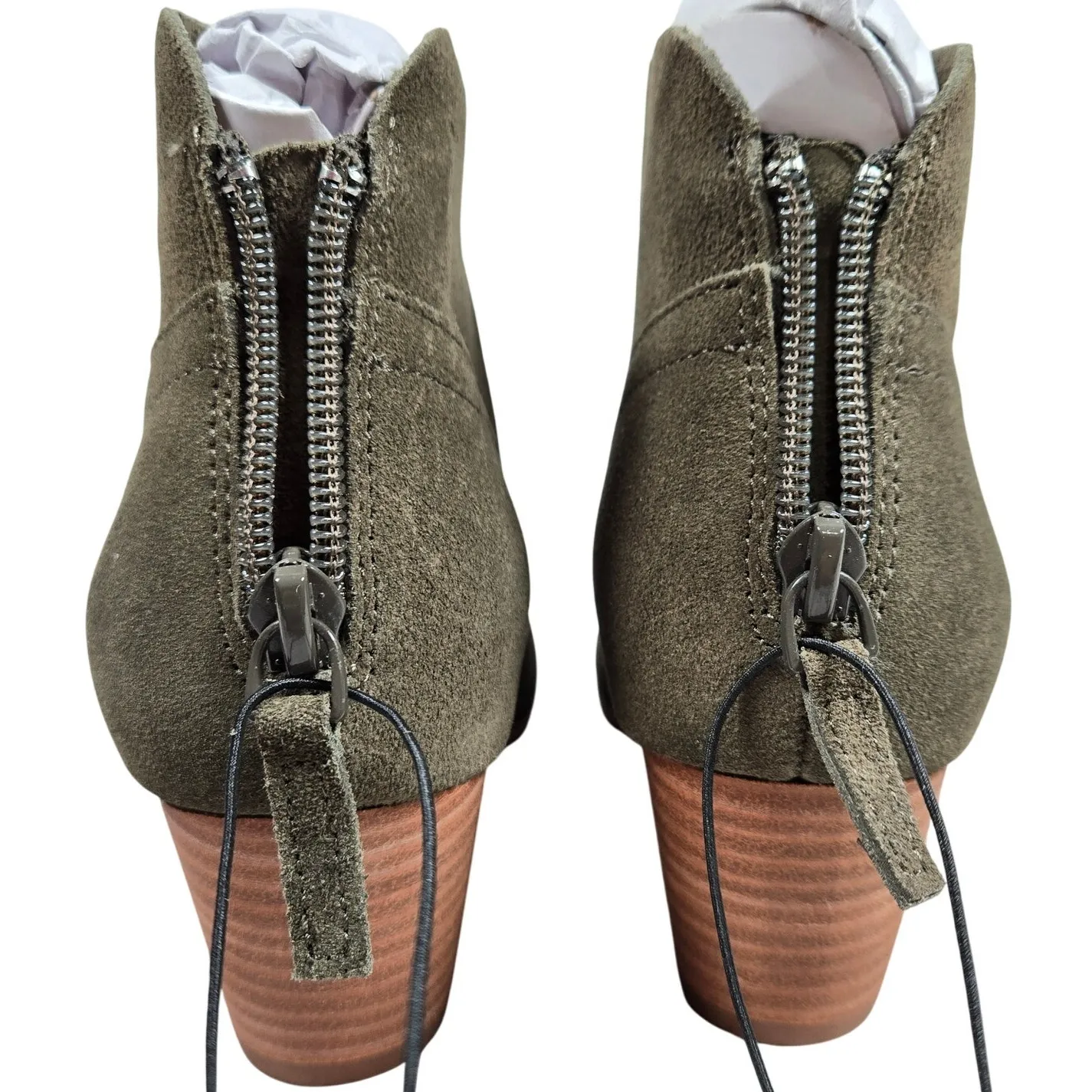 Violet‎ & Red Olive Cupid Bootie Stacked Block Heel 6 NWT Green - Image 8