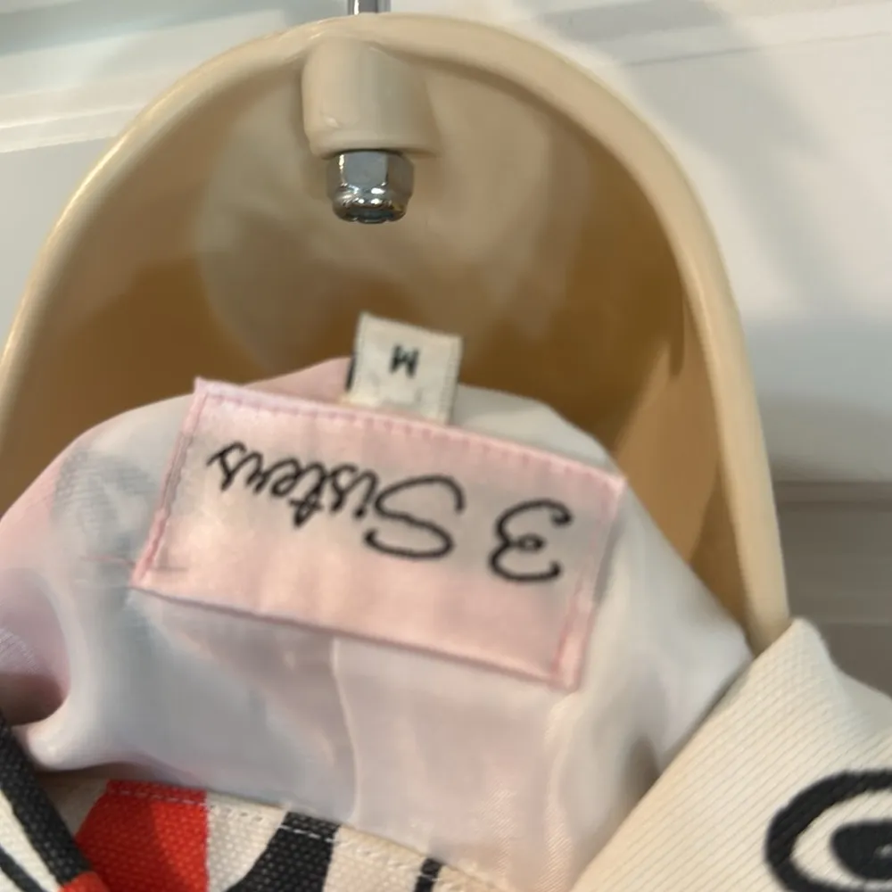 3 Sisters Trench Coat Jacket Size Medium Black - Image 12