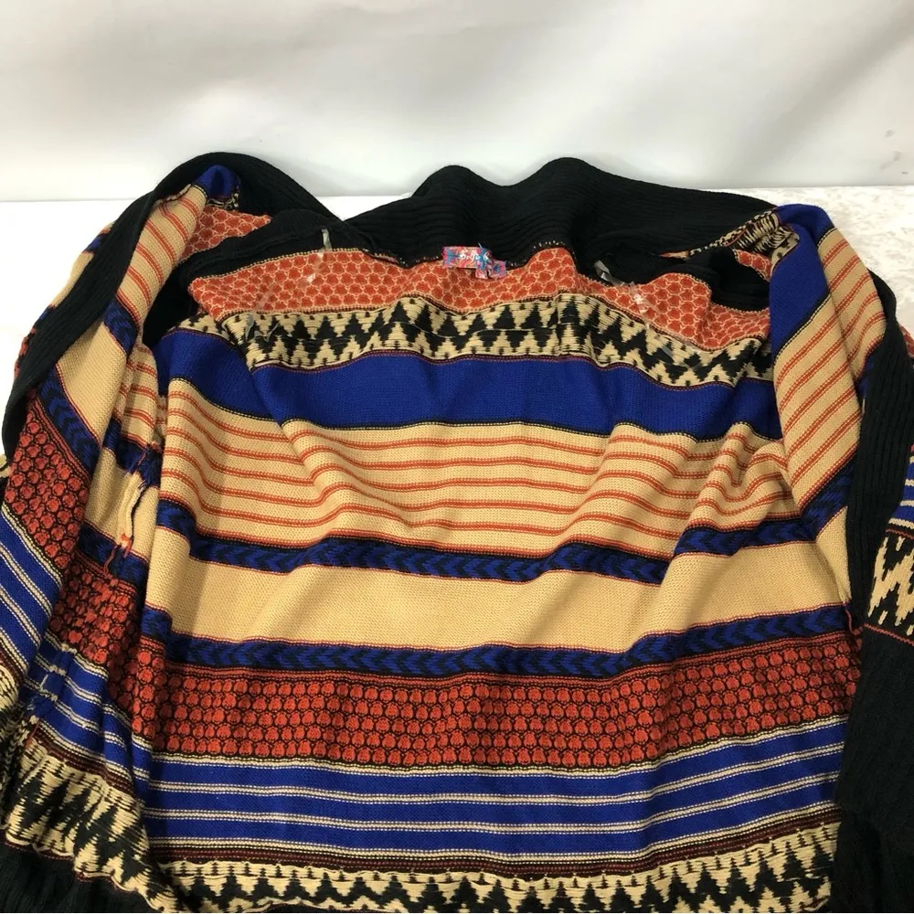 Selfie Couture Open Sweater Cardigan S/M Aztec style knitted southwest print Size undefined - Image 6