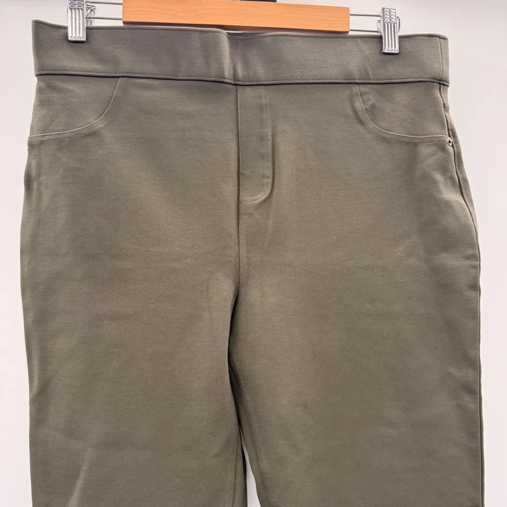 Spanx The Perfect‎ Ankle Olive Green Pull-On Pants Sz XL Stretch Slimming - Image 4