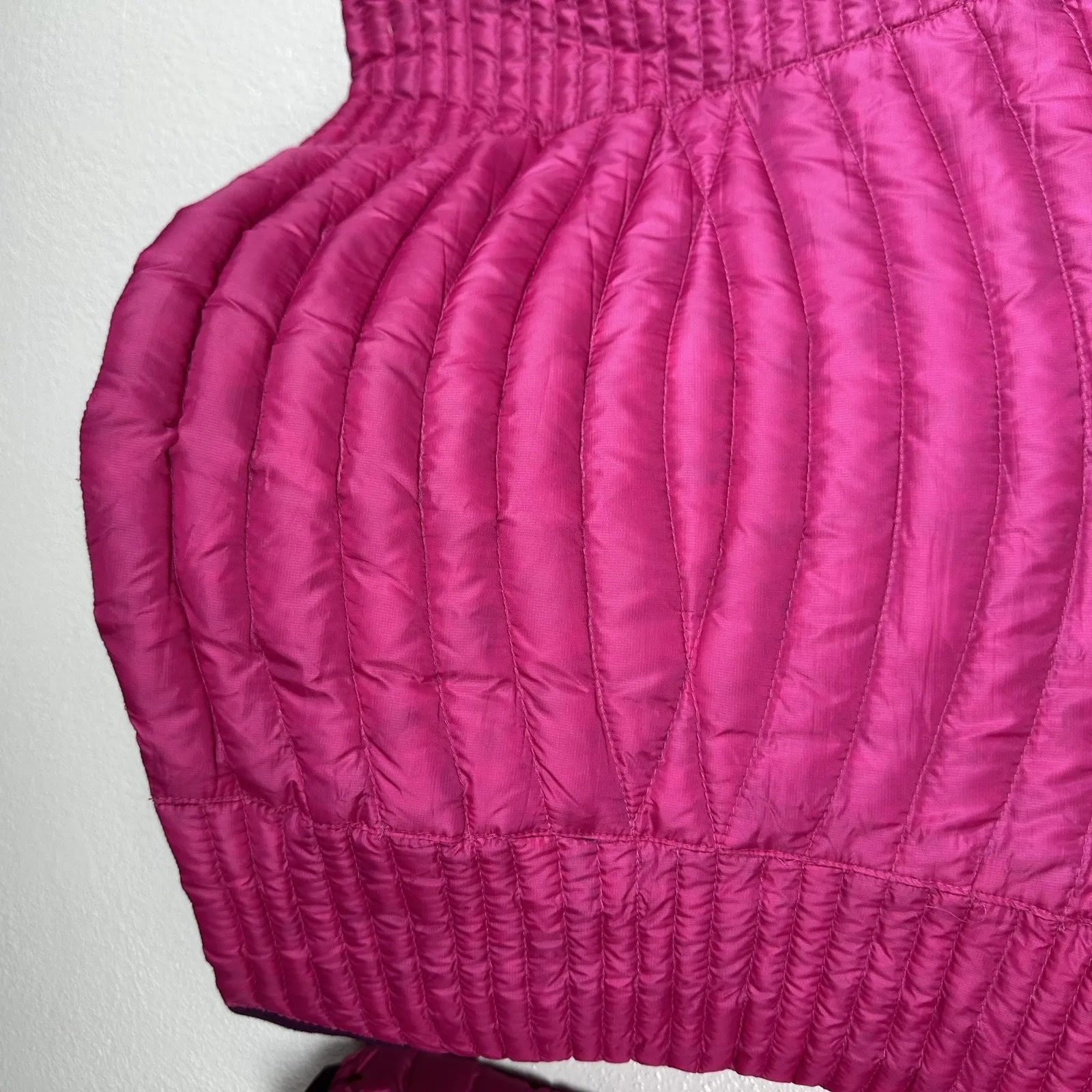 Eddie Bauer Jacket Womens Large Pink First Ascent Puffer Light Down Packable - Image 7