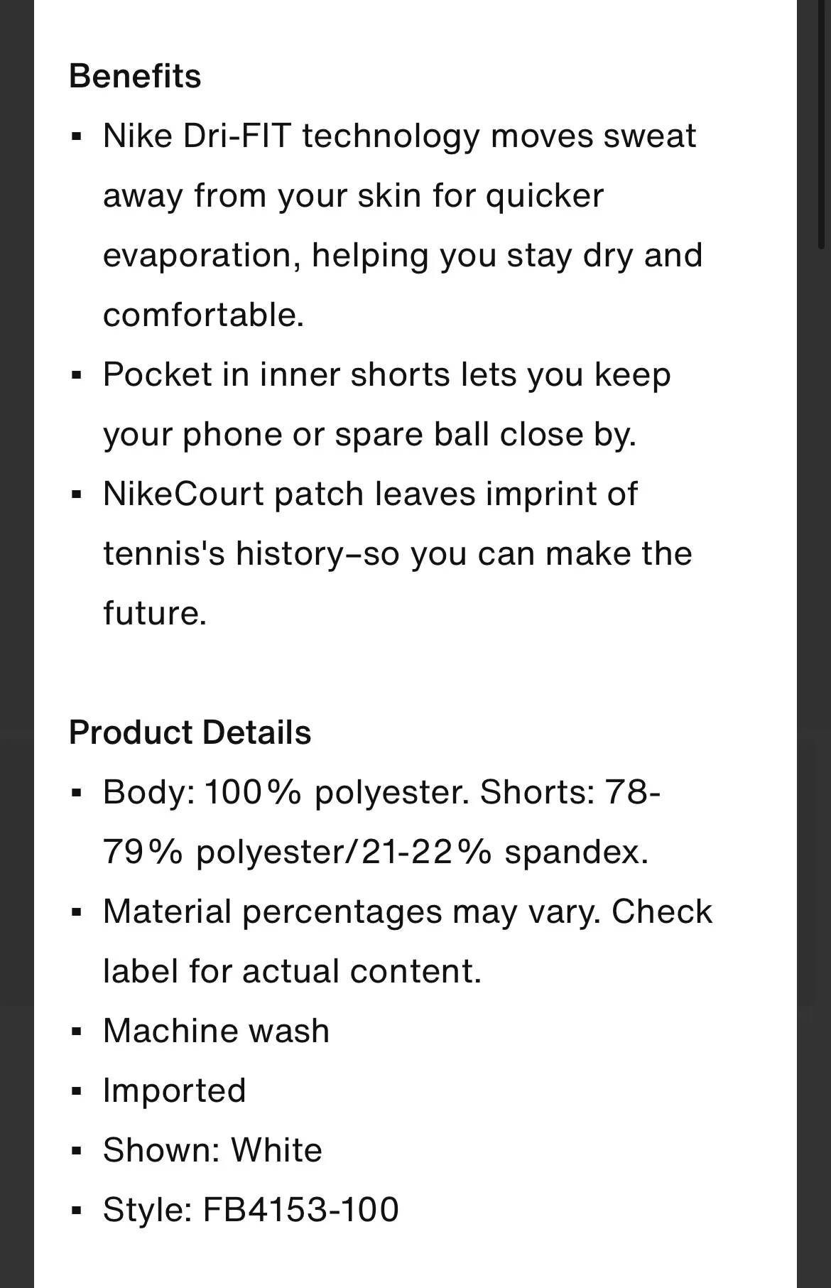 Tennis Skirt NWT - Image 9