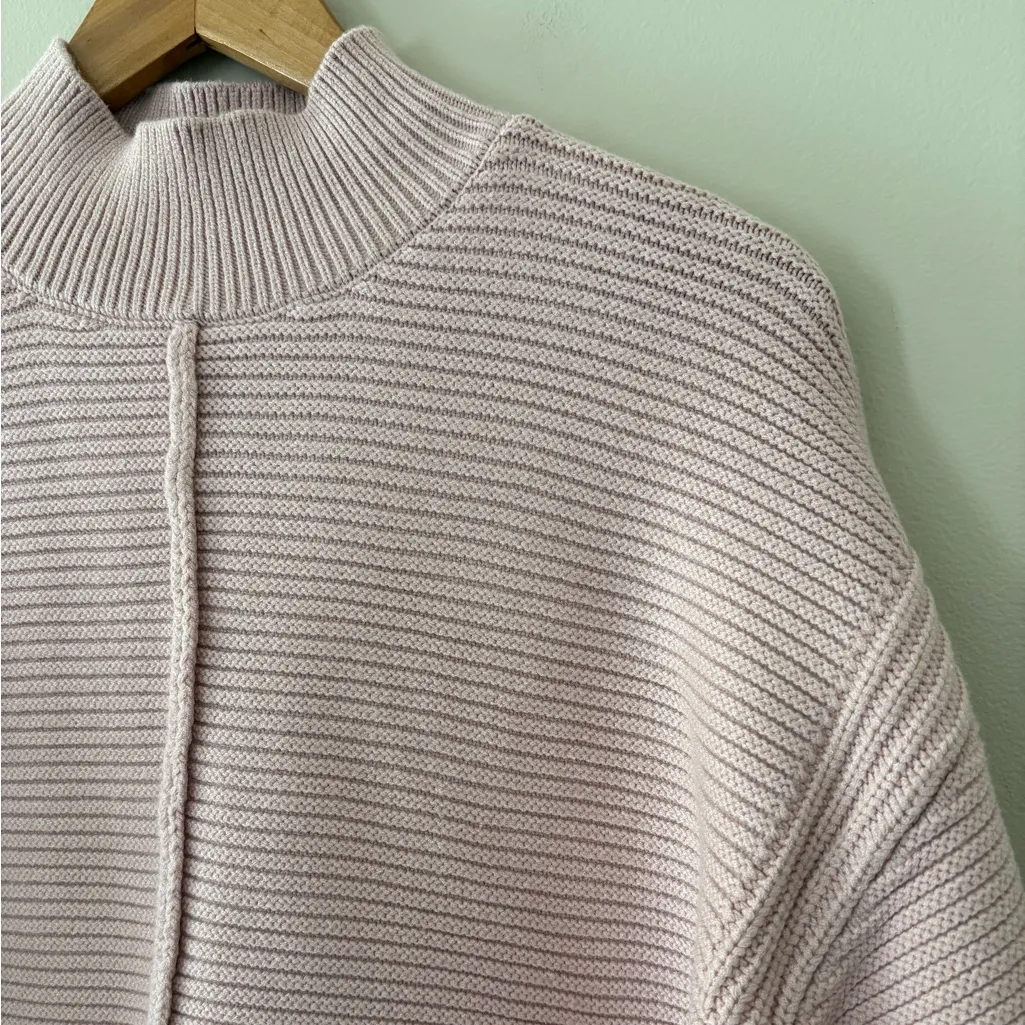 Evereve Foster Turtleneck Ribbed Knit Sweater in dusty pink Size M - Image 6