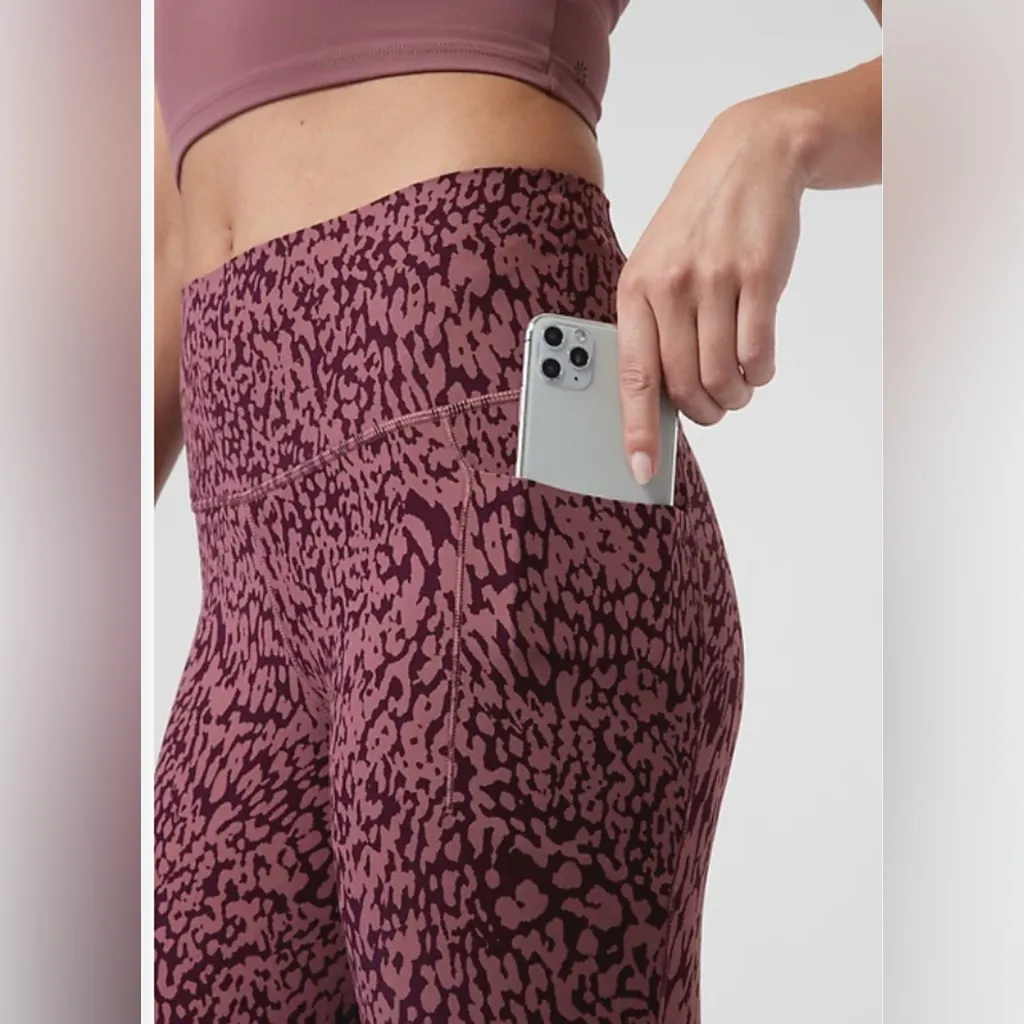 Athleta Womens Salutation Stash Pocket II Printed 7/8 Tight Tawny Rose SIZE 3X - Image 3