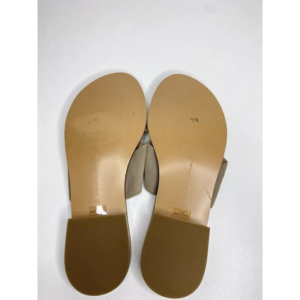 Banana Republic Sandals Size 8.5 NEW Women's KAROLINA Faux Suede Slip On Flats - Image 5