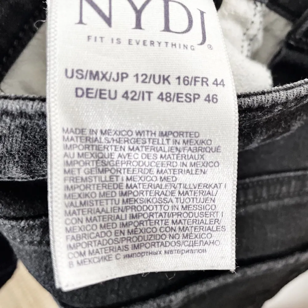 NYDJ Ami High Rise Lift Tuck Stretch Skinny Jeans Black Denim Size 12 - Image 8