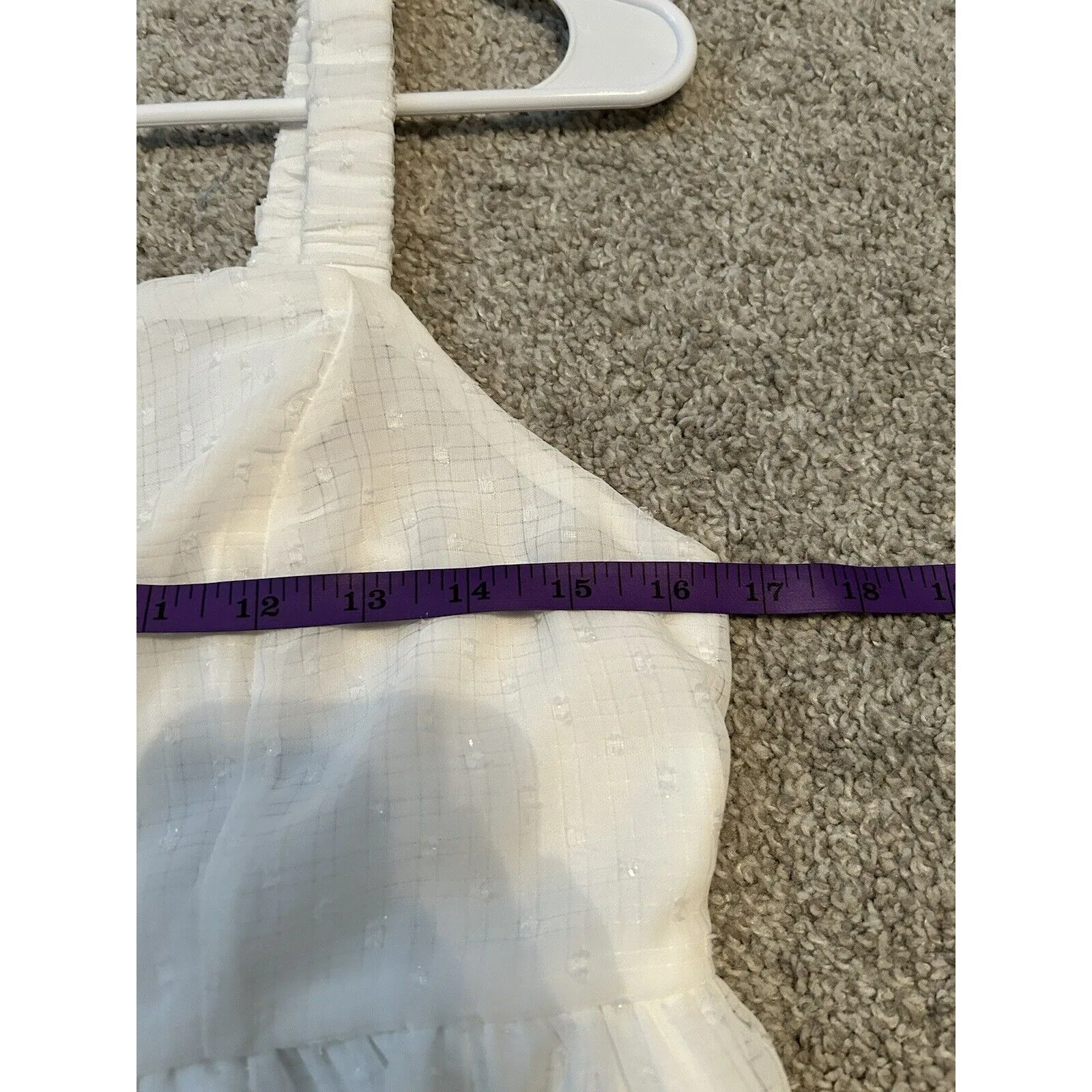 Andree‎ by Unit Mini Dress Large Textured White Tank Babydoll Dress Women's NWT - Image 6