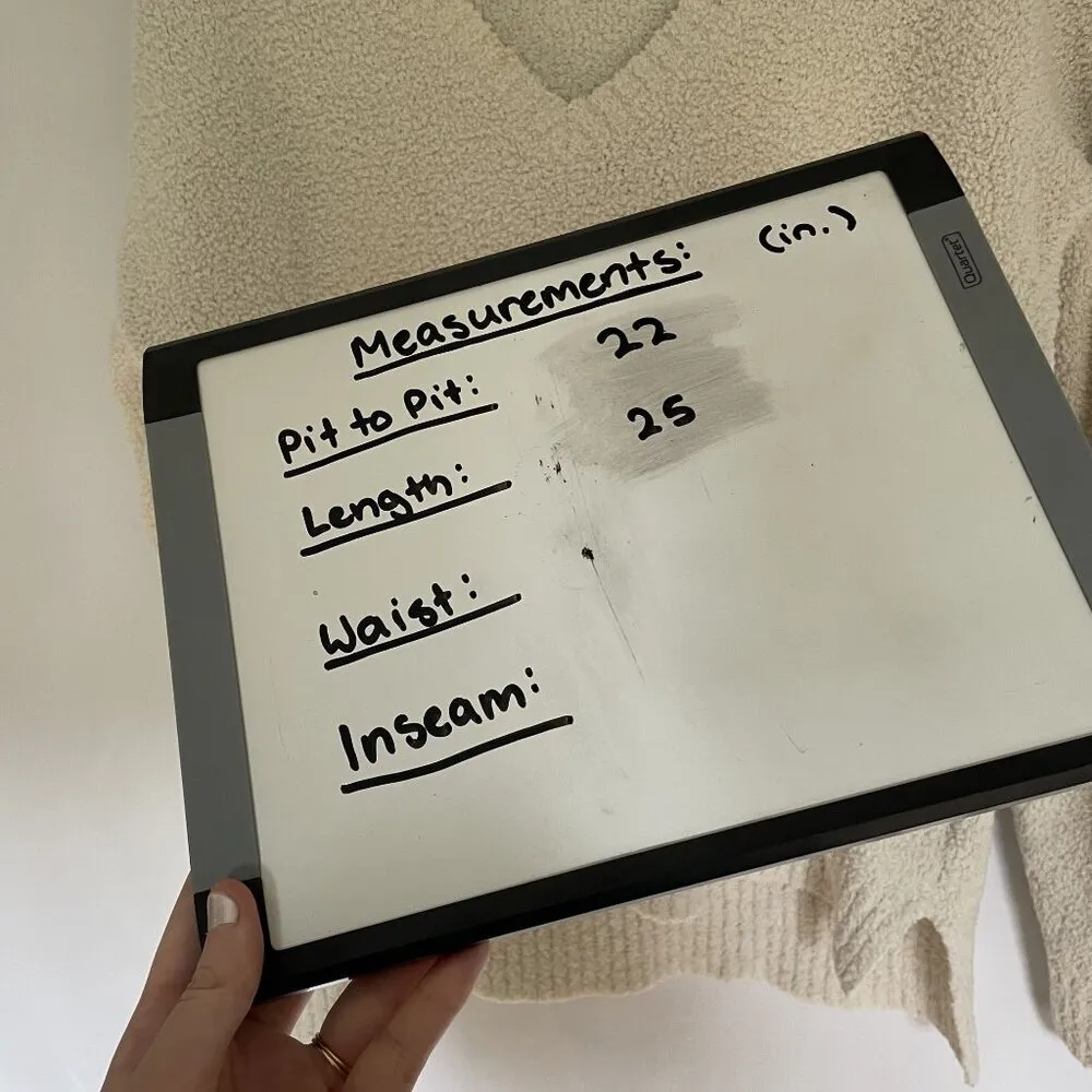 Ugg white fleece sz M long sleeved v-neck sweater casual comfortable warm - Image 8