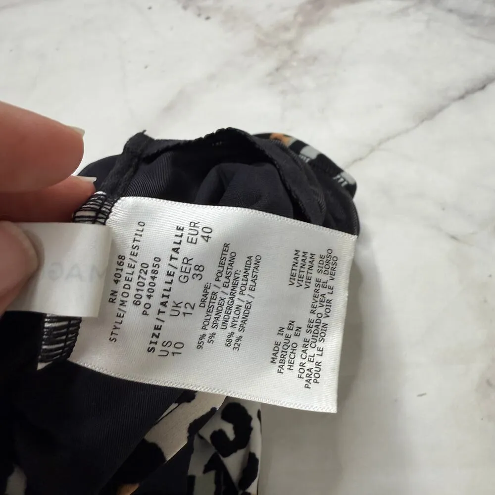 Magicsuit One Piece Swimsuit Size 10 Black Flyaway Animal Print Keyhole Back - Image 7