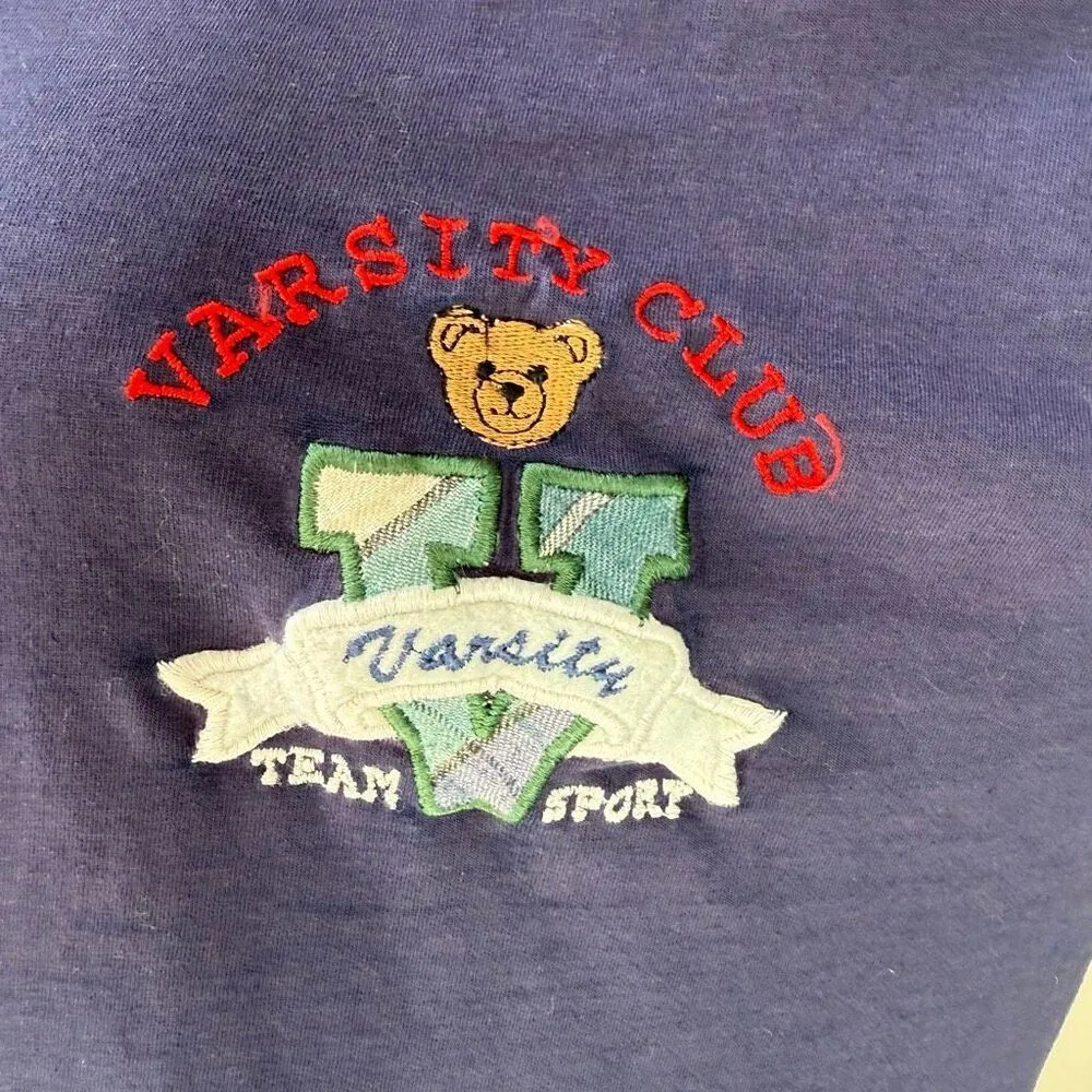 Vintage True Colors Teddy Bear Varsity Sleep Shirt OSFM Blue Size undefined - Image 4