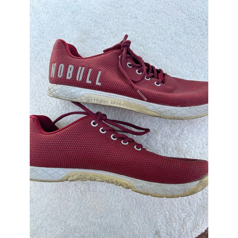 NOBULL SUPERFABRIC TRAINING CROSSFIT GYM SHOES WOMEN'S 11.5 FIRE RED & HEATHER - Image 3