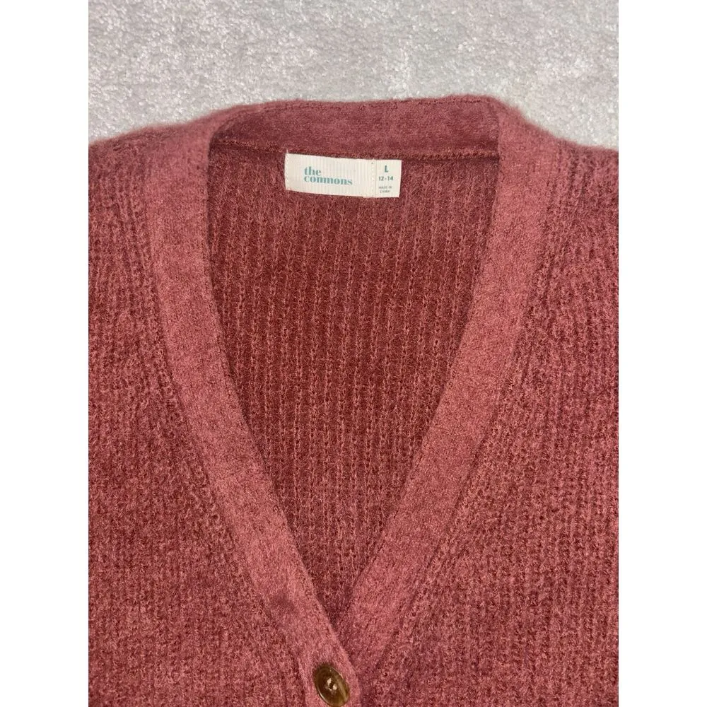 The Commons Large Rust Cardigan Soft Juniors‎ Large Nylon Acrylic Brown Size undefined - Image 2