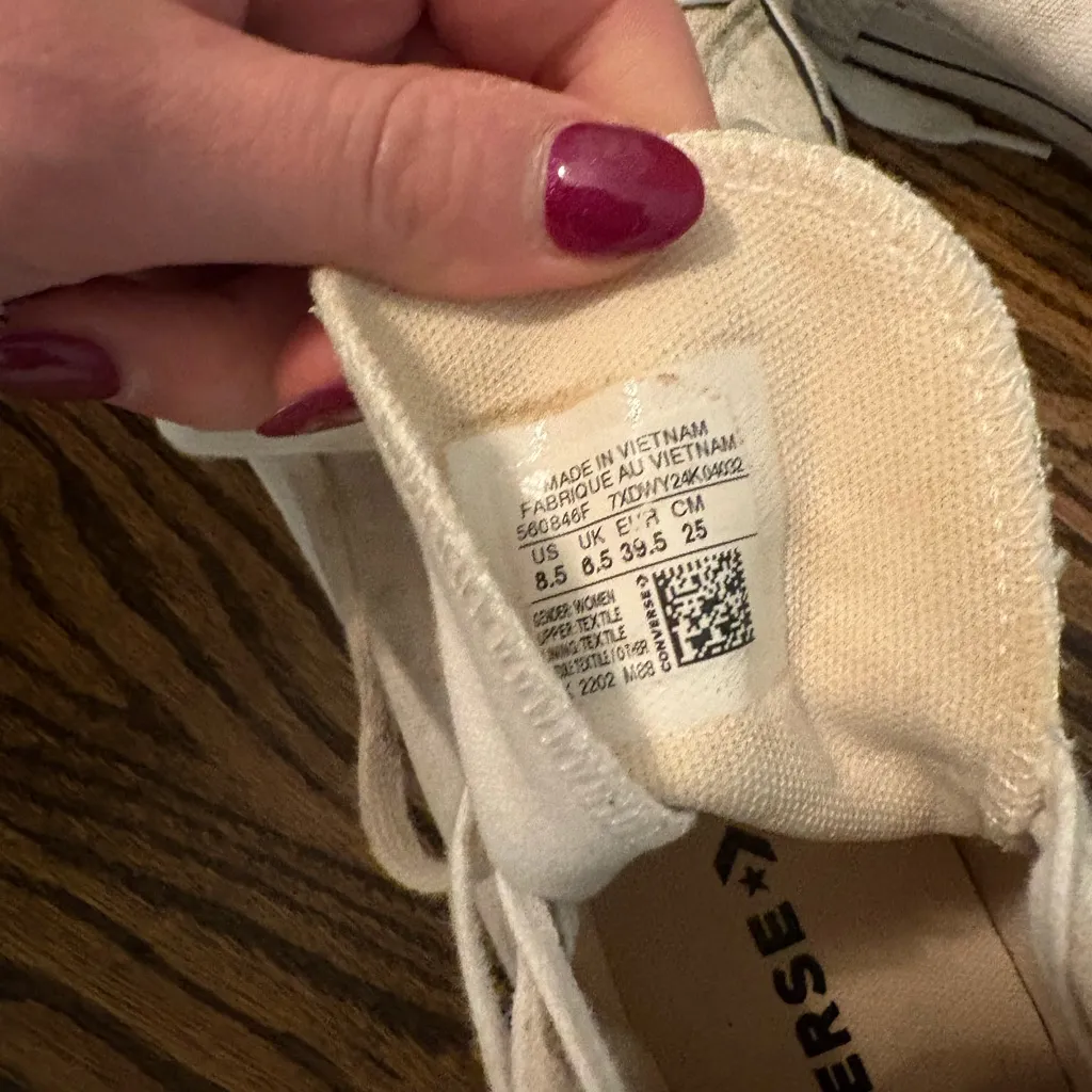 High Top Platform White Converse - Image 6