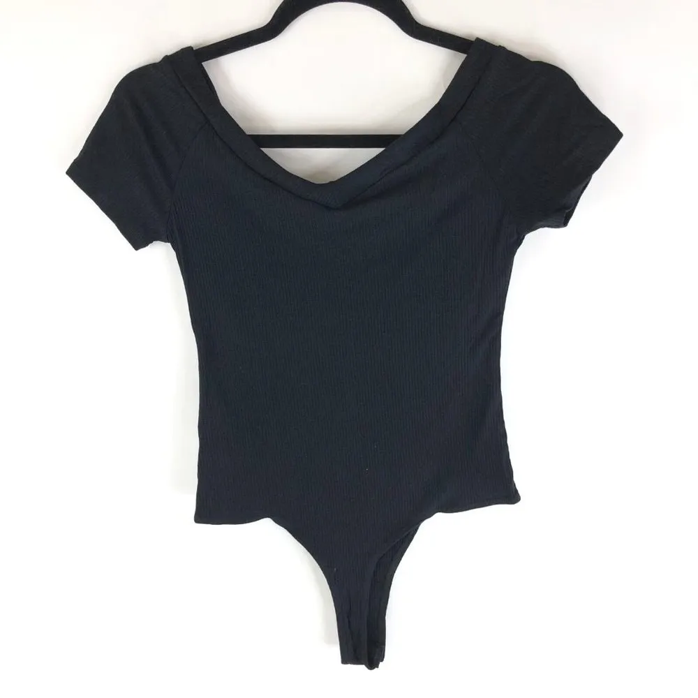 Lulus Sandpiper Black Ribbed Off - Image 2