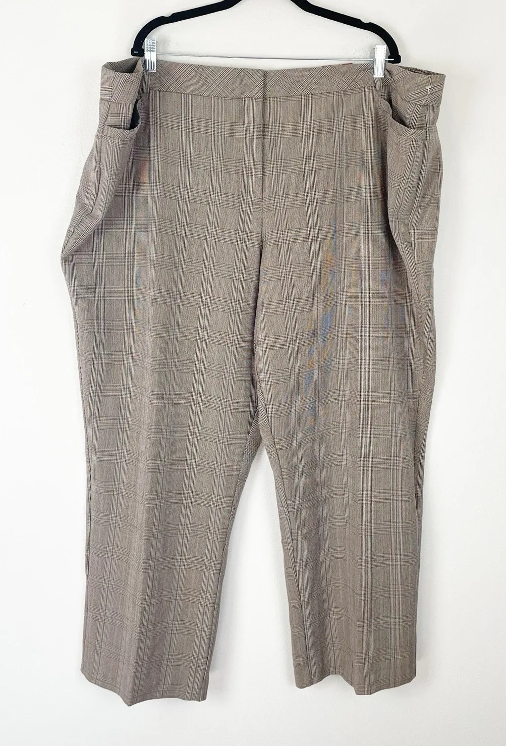 NEW Avenue Plaid Slimming Trouser Pants Size 28 Work Office Tummy Control - Image 1