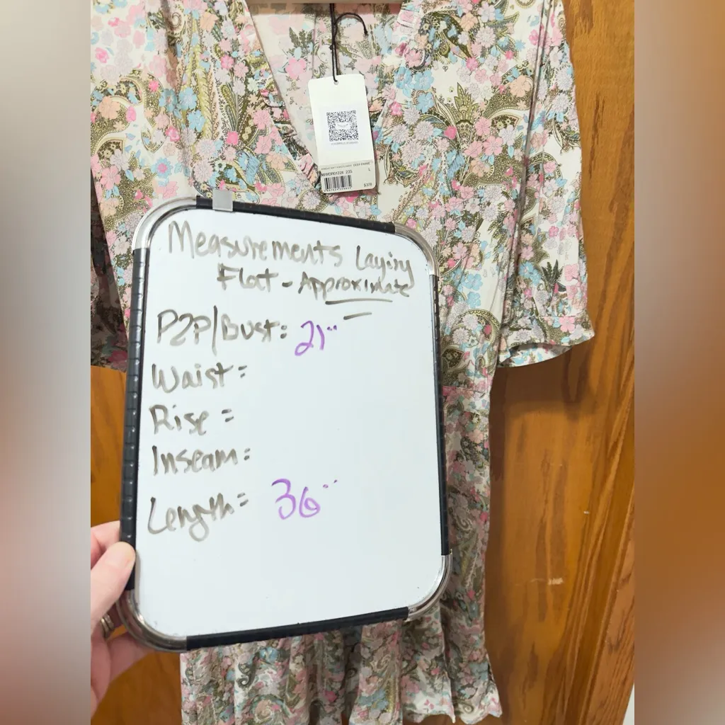 Zadig & Voltaire Remove Soft Yoko Flower Dress WWDR01228500X05 size Large NWT - Image 6