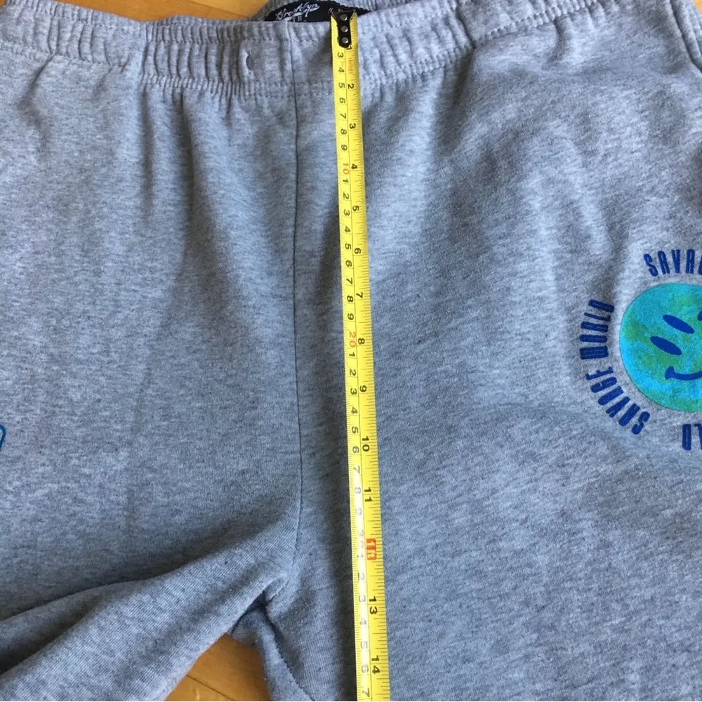 “Proceed With Caution” Smiley Face Sweatpants, Gray, Size XL - Image 15