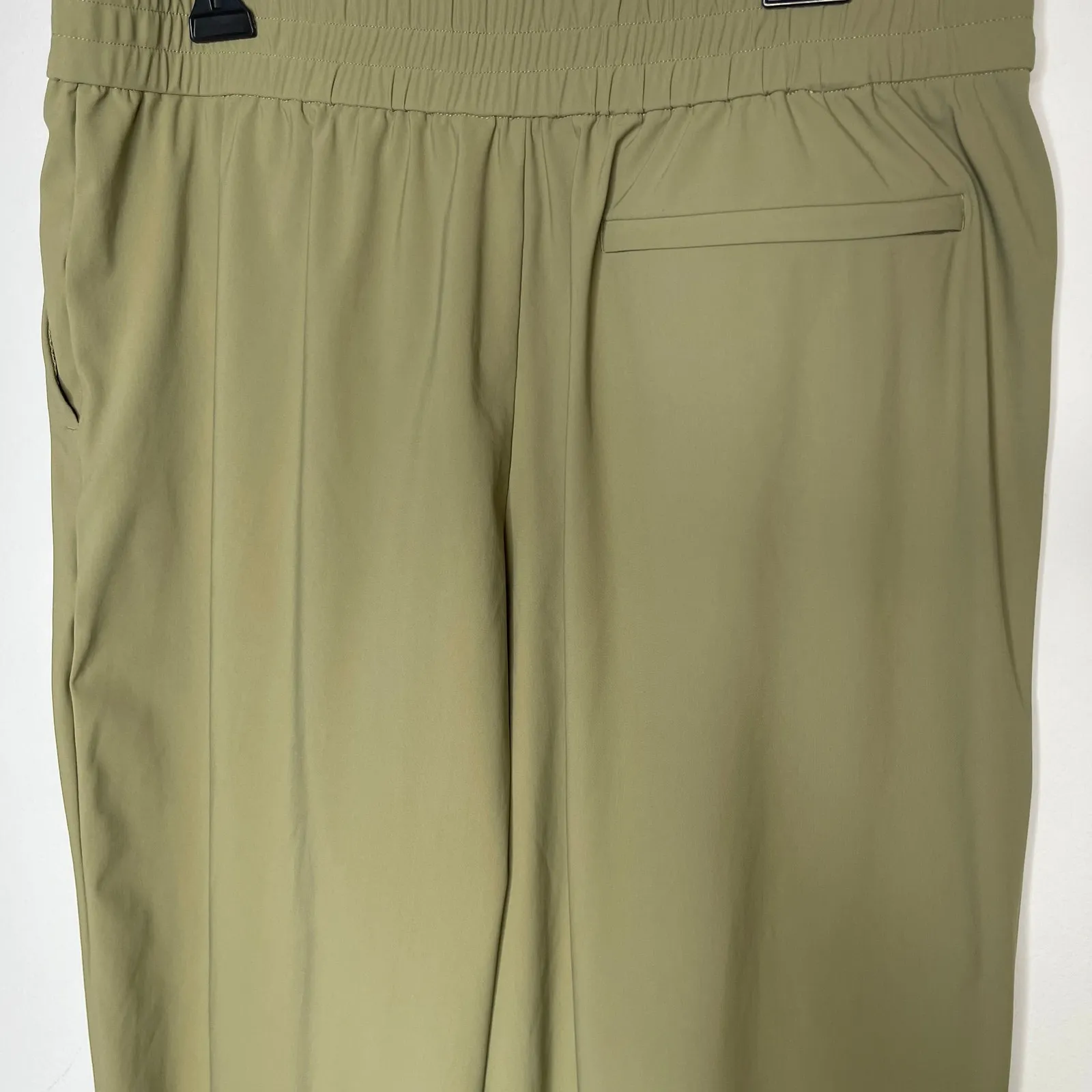 Athleta Pinnacle High Rise Trousers size 14 Olive Branch Green Wide Leg - Image 7