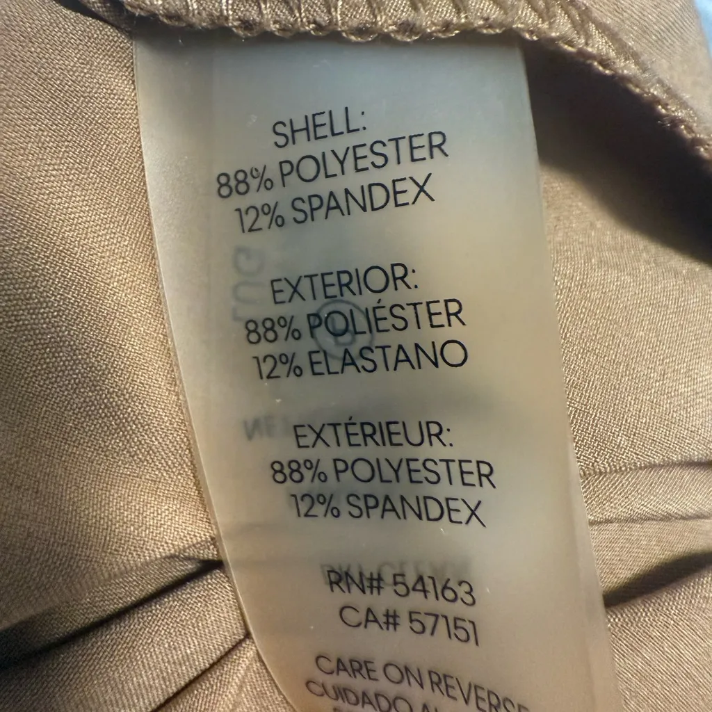 Calvin Klein V-neck Wide Leg Maxi Jumpsuit in Tan Women’s Size 2 - Image 6