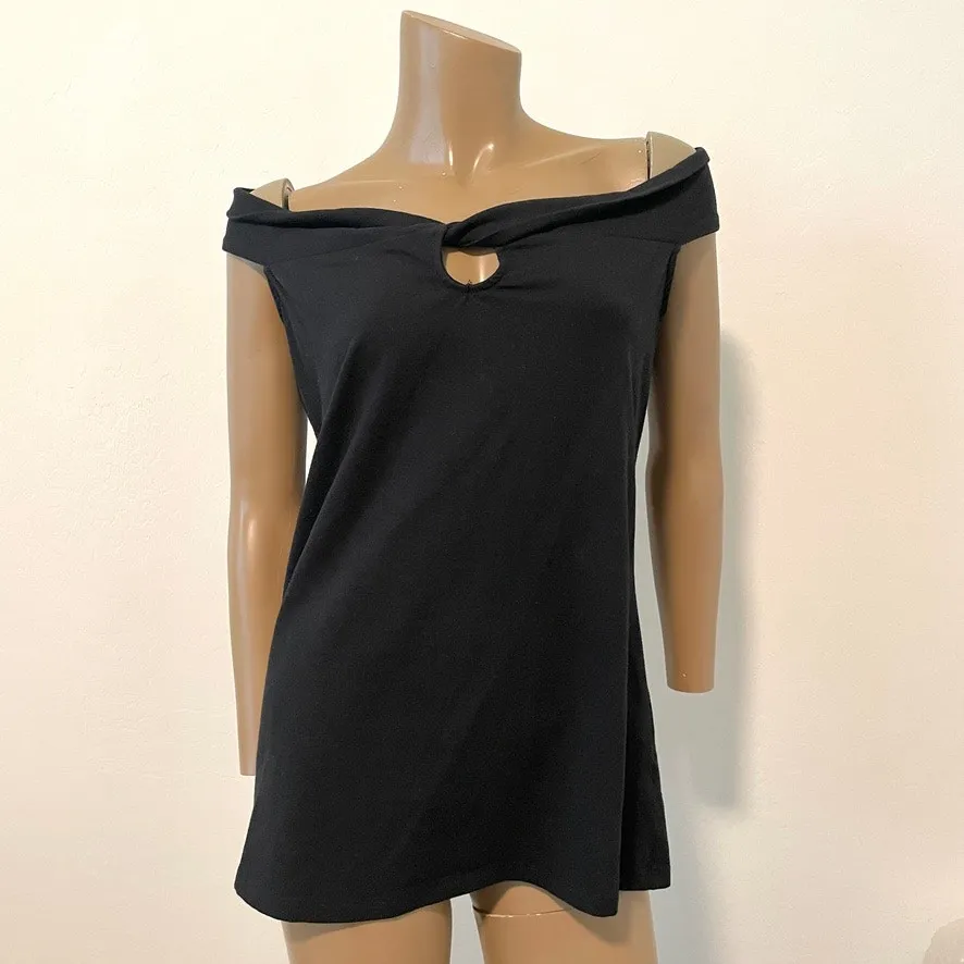 Torrid 1 keyhole cutout off the shoulder stretch knit top TB 2046 - Image 8