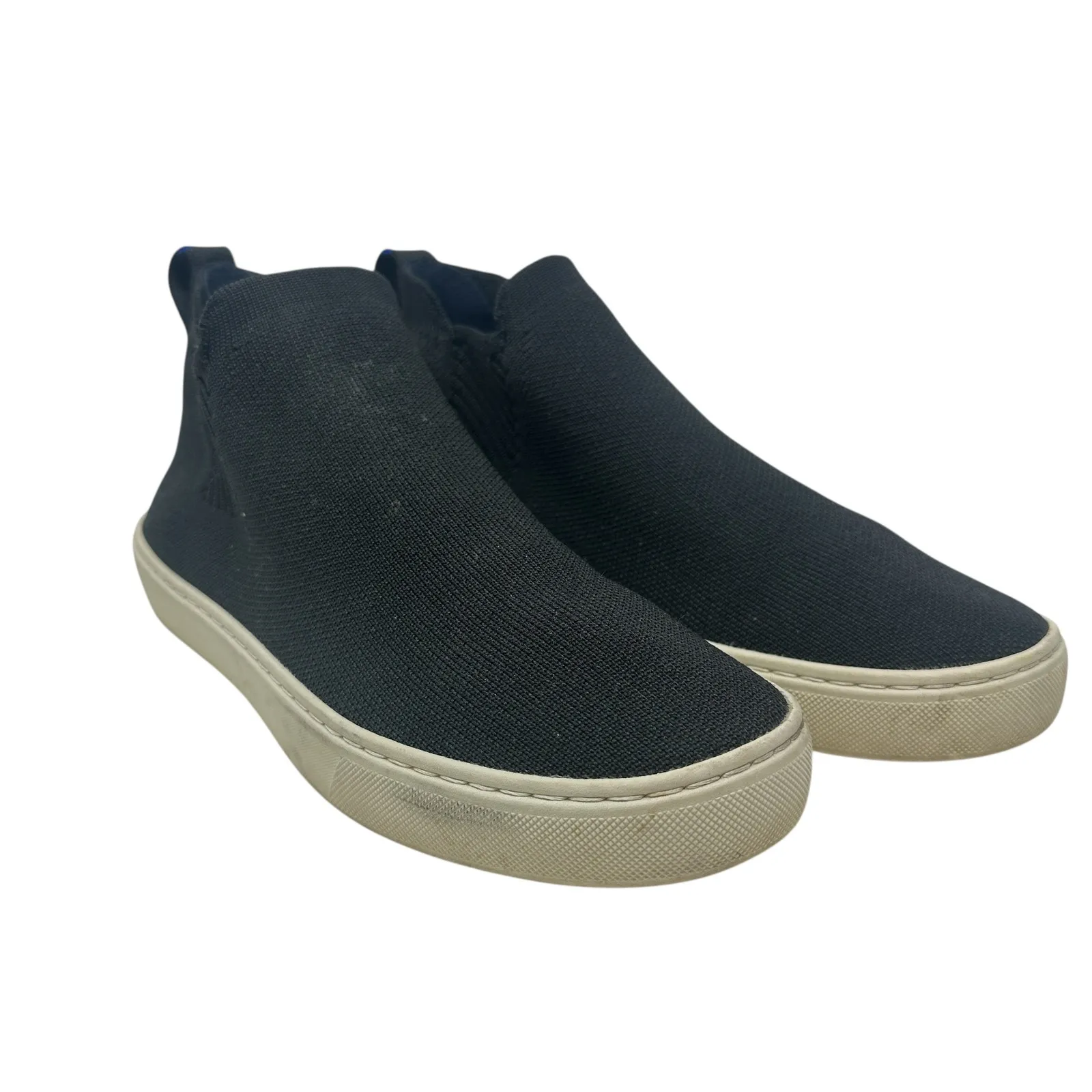 Rothy’s Chelsea Boot Sneakers Knit High Top Slip On Gray Black Size US 7.5‎ - Image 5