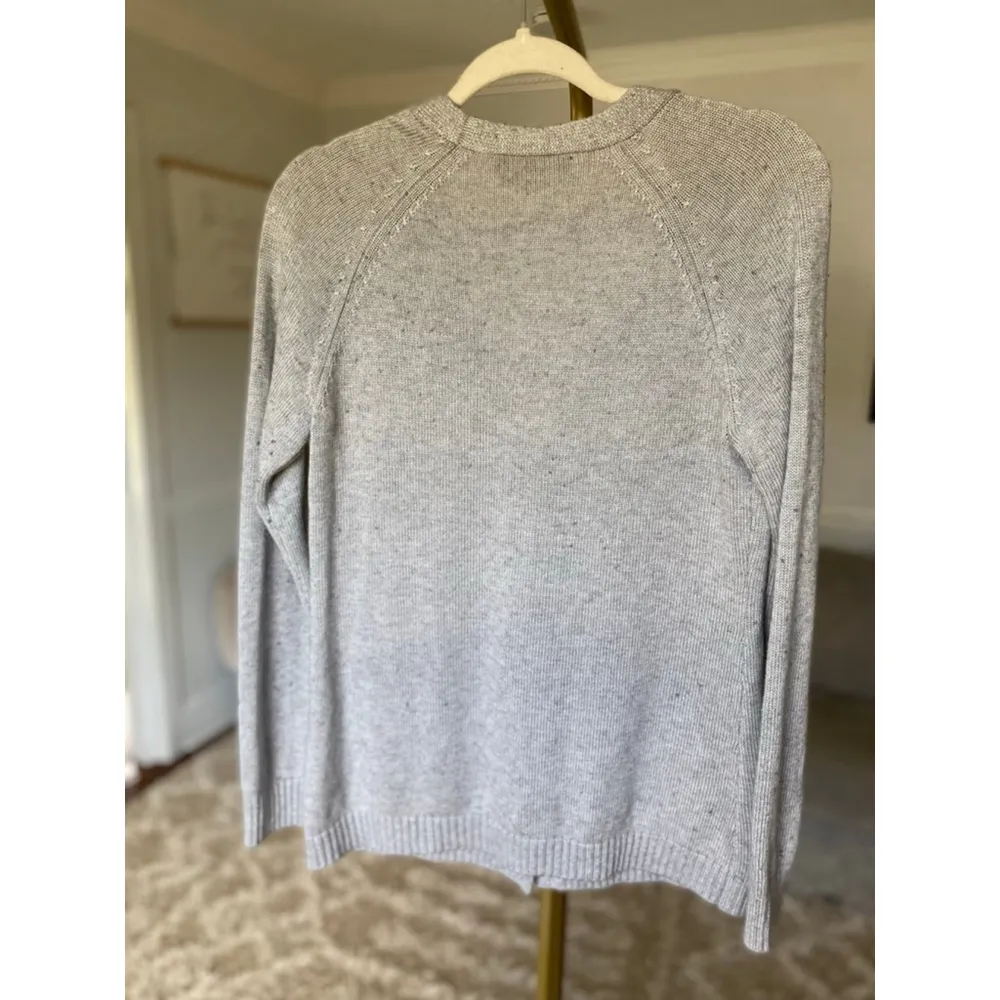 Quiet Luxury Gray Cashmere Wool Button - Image 3