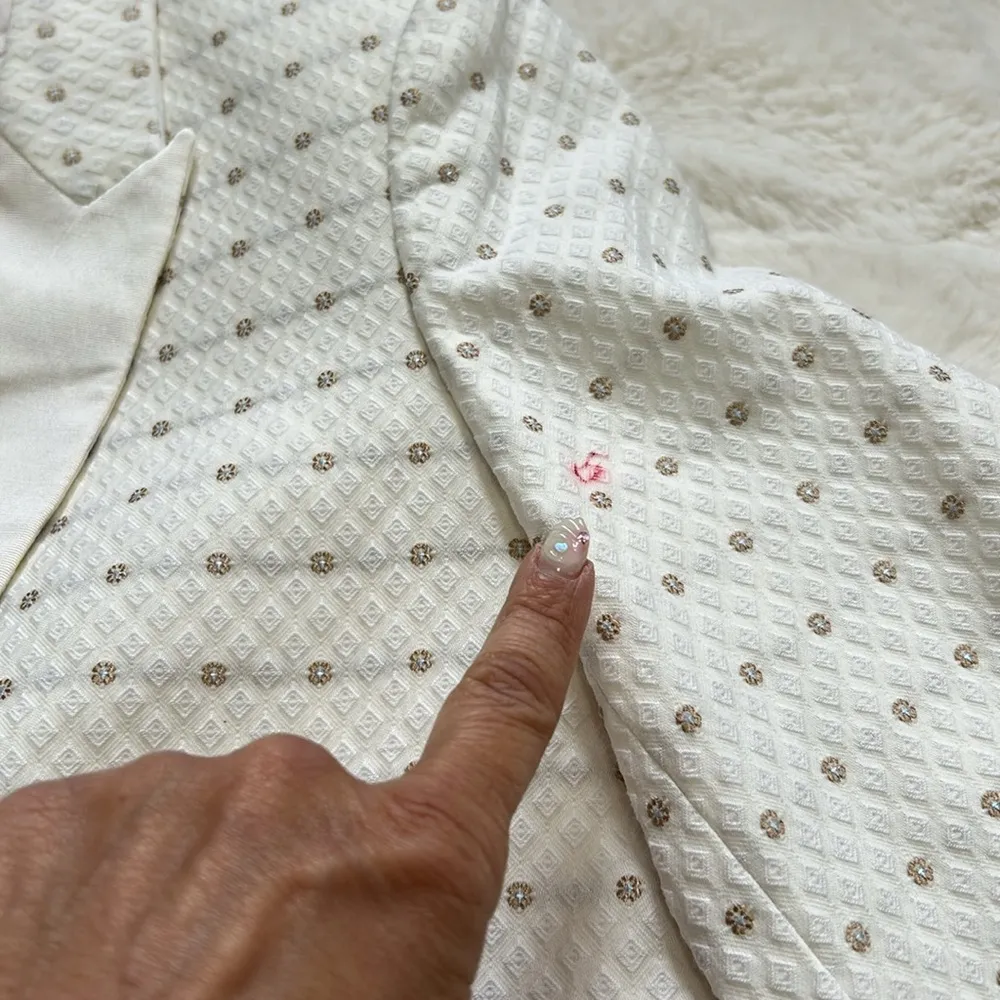 Zadig & Voltaire Deluxe Victor Flow Textured Cream Blazer - Image 8