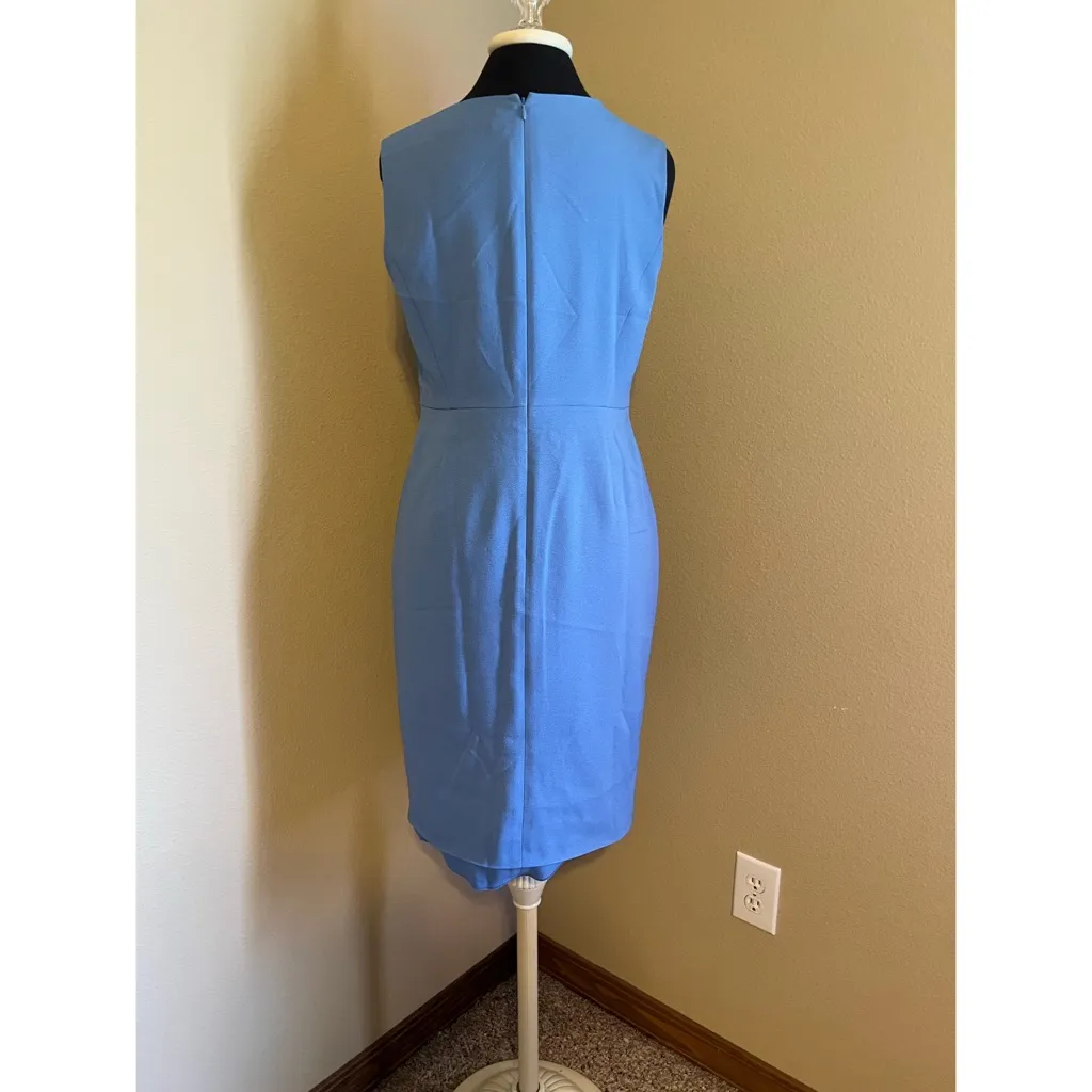 ❤️ Kasper blue pencil shift dress with button detail - Image 2