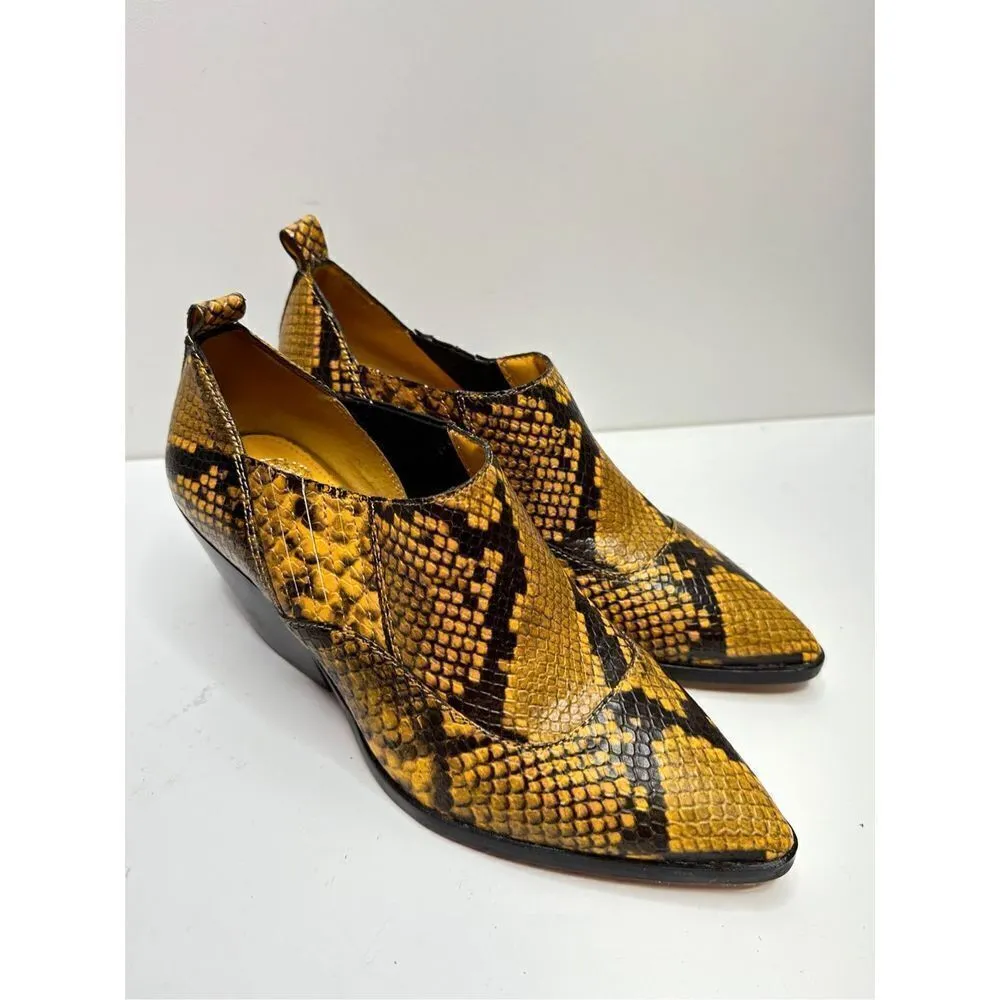 Vince‎ Camuto Jatera Leather Snake Booties Size 6 New - Image 2