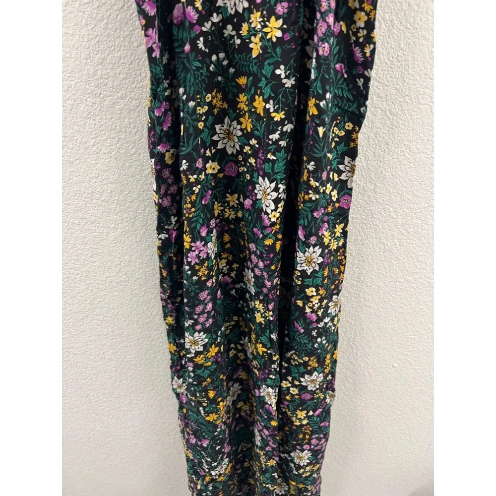 Old Navy S Black Floral Maxi Dress - Image 4