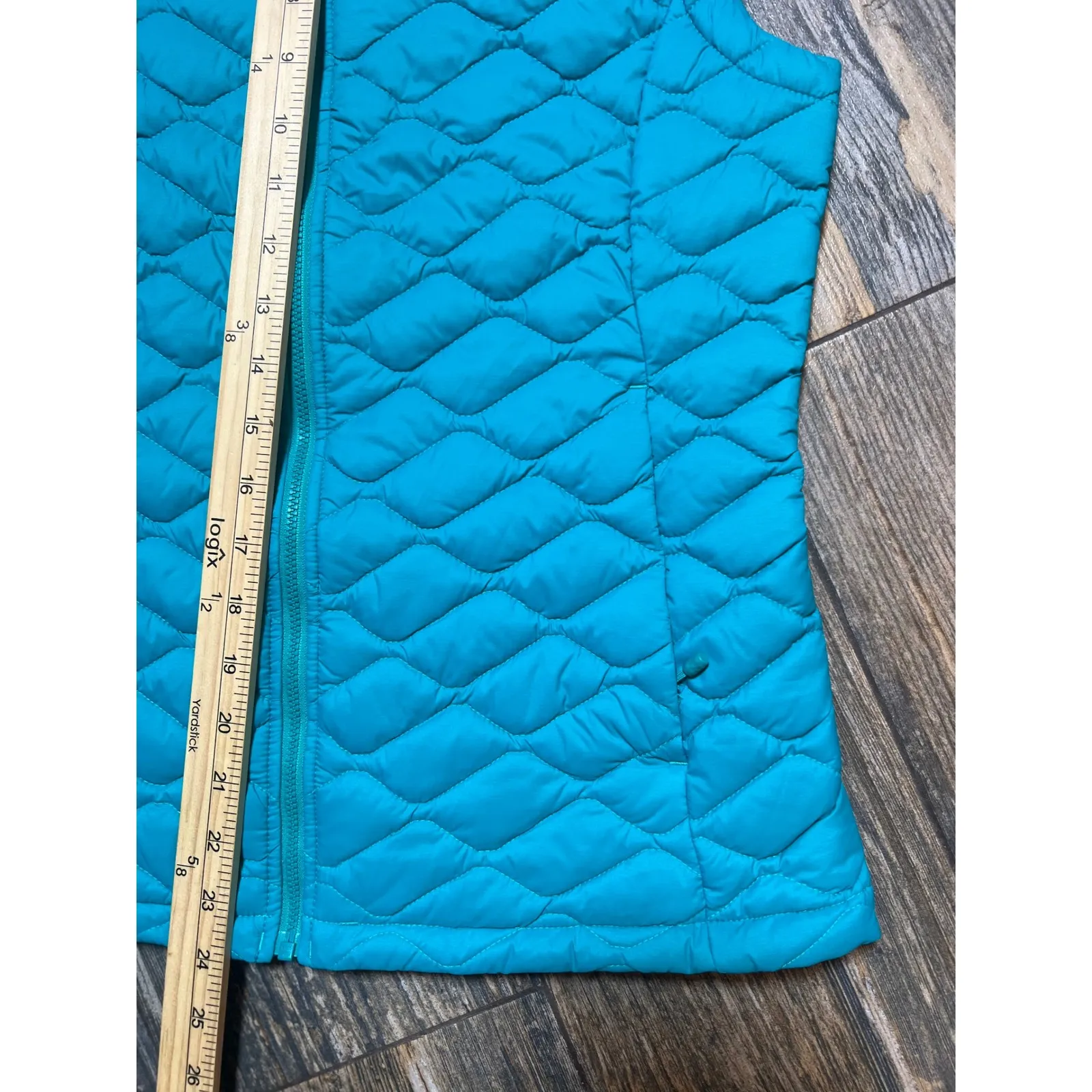 The North Face Thermoball Womens Vest Teal Blue Puffer Quilted Size Small Hiking - Image 8