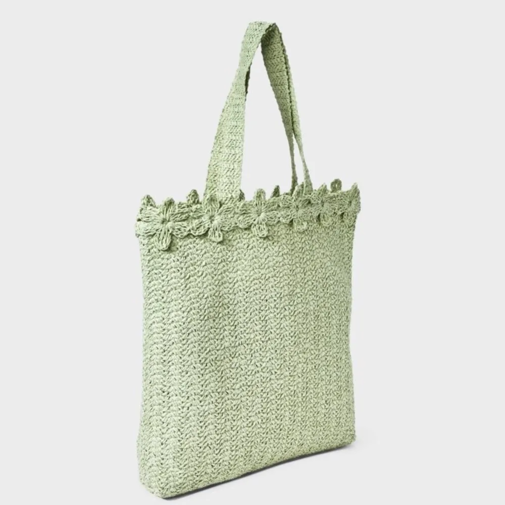 A‎ New Day Green Floral Tote Bag - Image 7