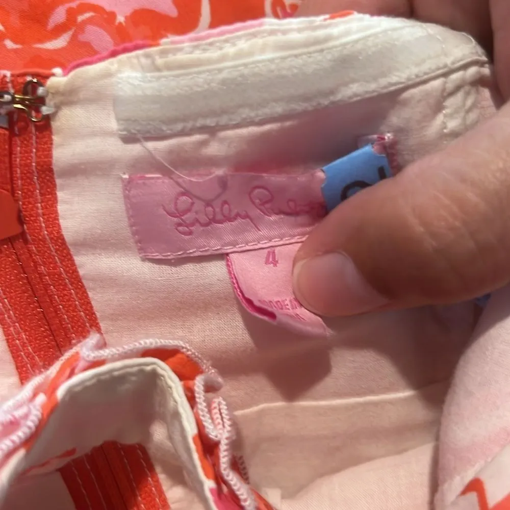 Lilly Pulitzer Hawaiian Print Floral Ruffle Halter Dress size 4 - Image 8