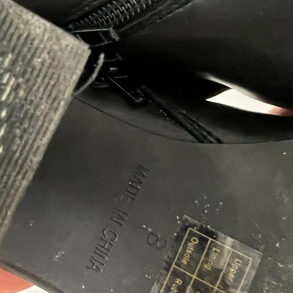 princess polly taela black leather boot size 8 - Image 8