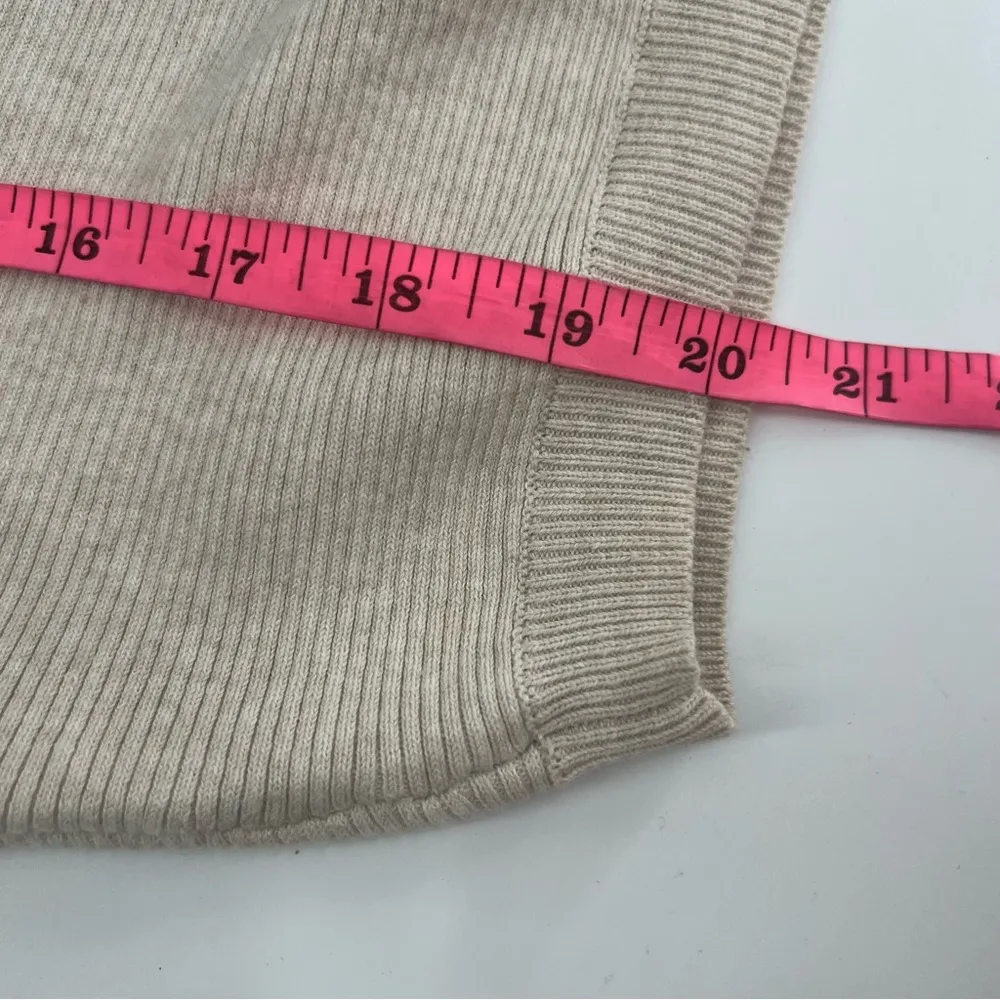 The Reset R label ribbed Short Sleeve Pullover Sz XS cream - Image 10