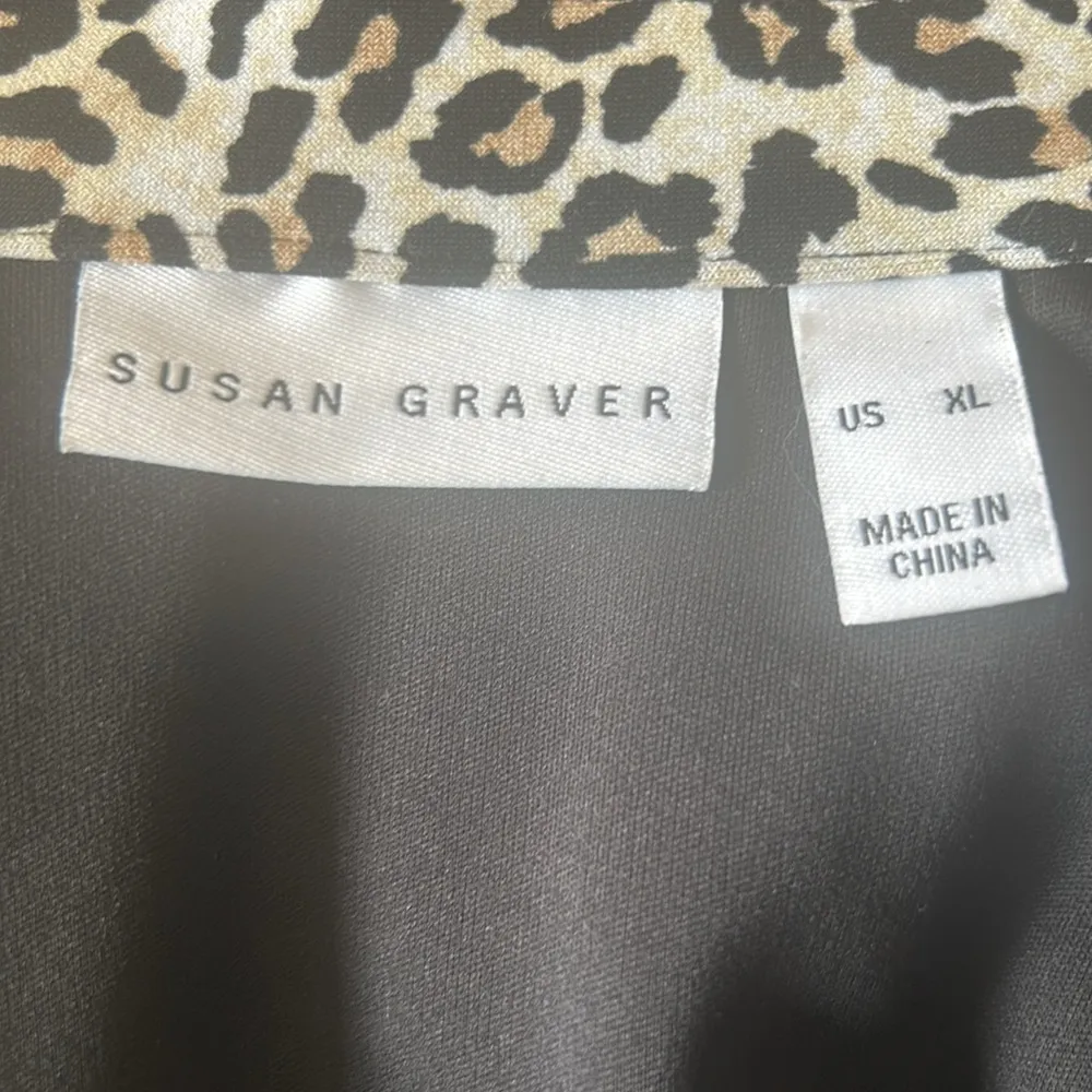 Susan Graver Leopard Print Short Sleeve Blazer Size XL - Image 10