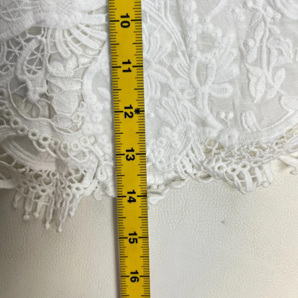 NWT Farm Rio Off-White Sleeveless Lace Embroidered Floral Tank Top Size XS - Image 12