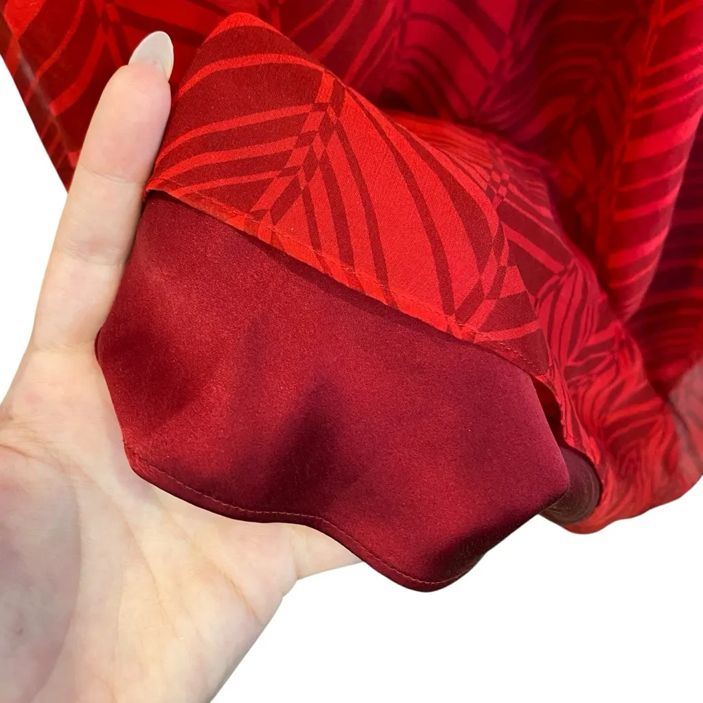 Laundry by Shelli Segal Silk Beaded Gown with Chevron Skirt and Crisscross Back - Image 4