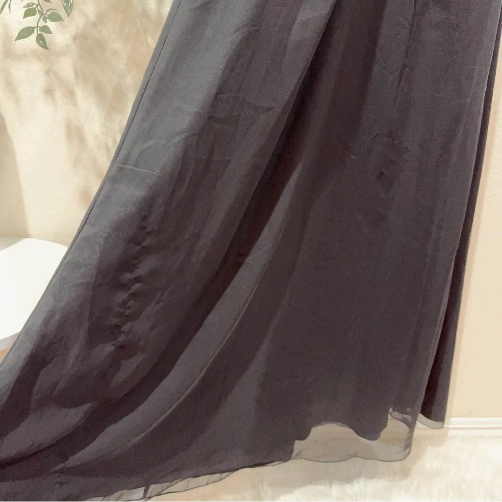 Eden Maids Bridesmaid Collection Black Halter Gown with crystals Size 6 NEW - Image 3