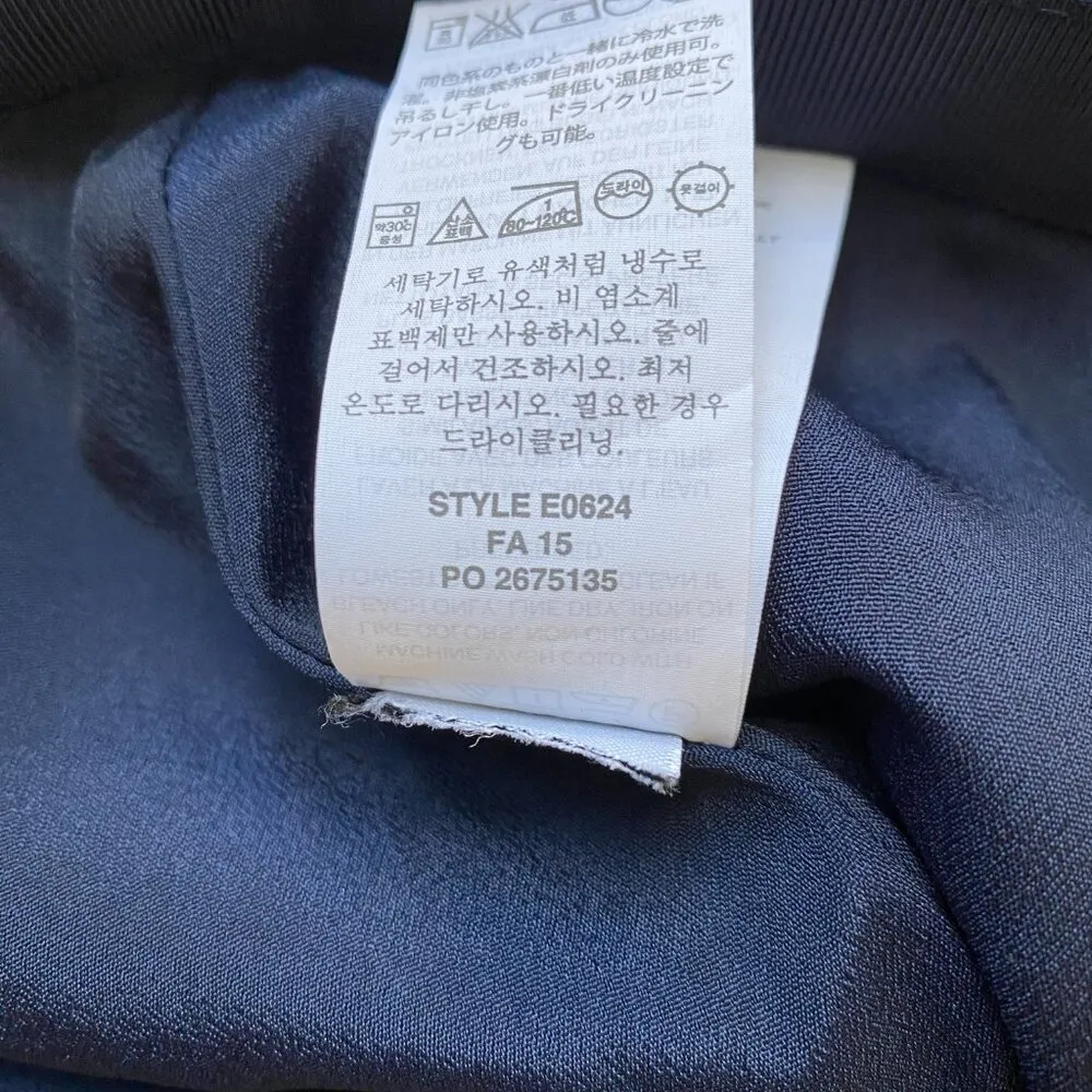 J.Crew Flutter Ruffle Mini Skirt Women's Size 2 Navy Career Classic Preppy Chic - Image 13